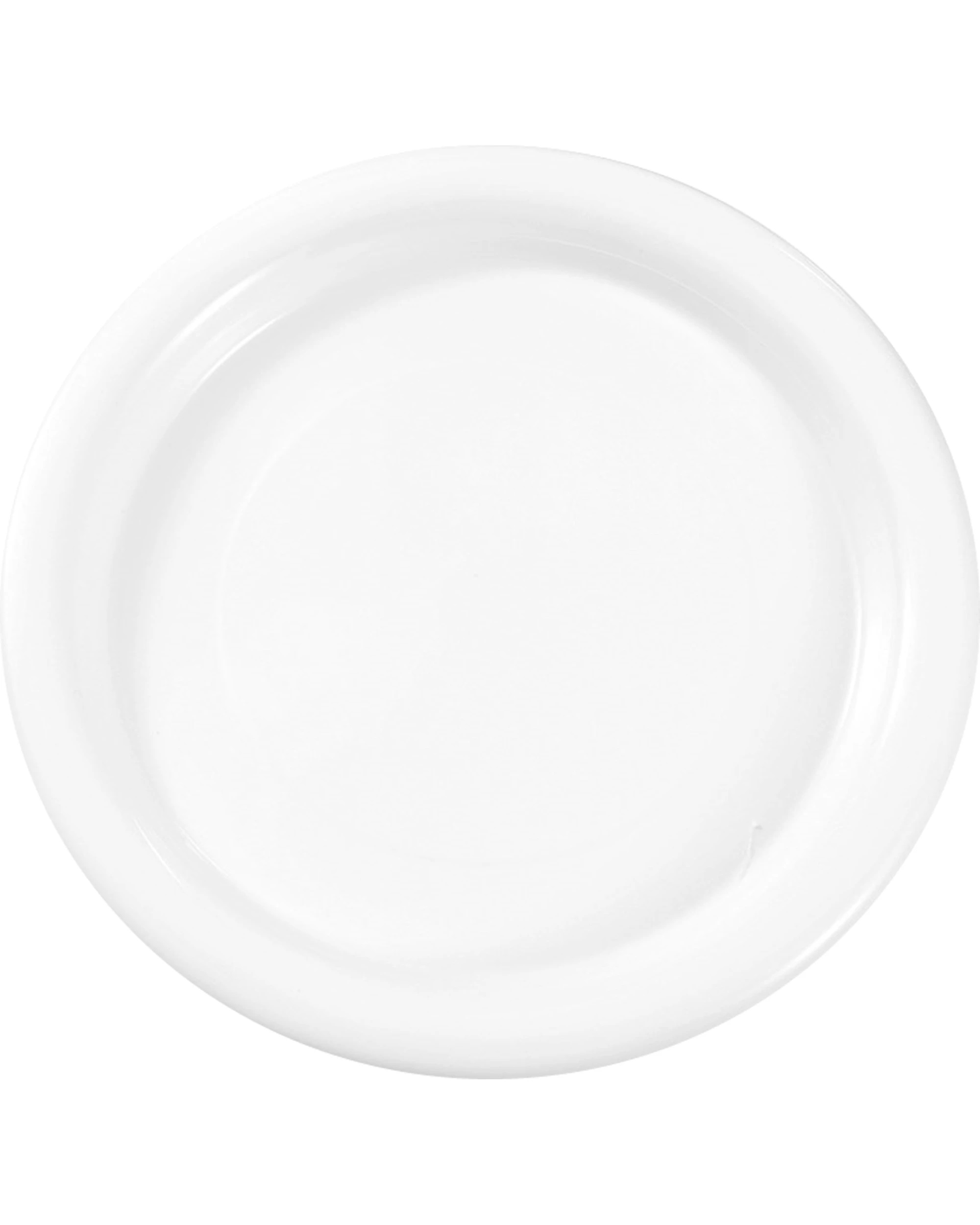 1 Lemon & Lime Lemon & Lime White Plastic Reusable Plates 25.5cm Pack of 20 - White, 1 of 3