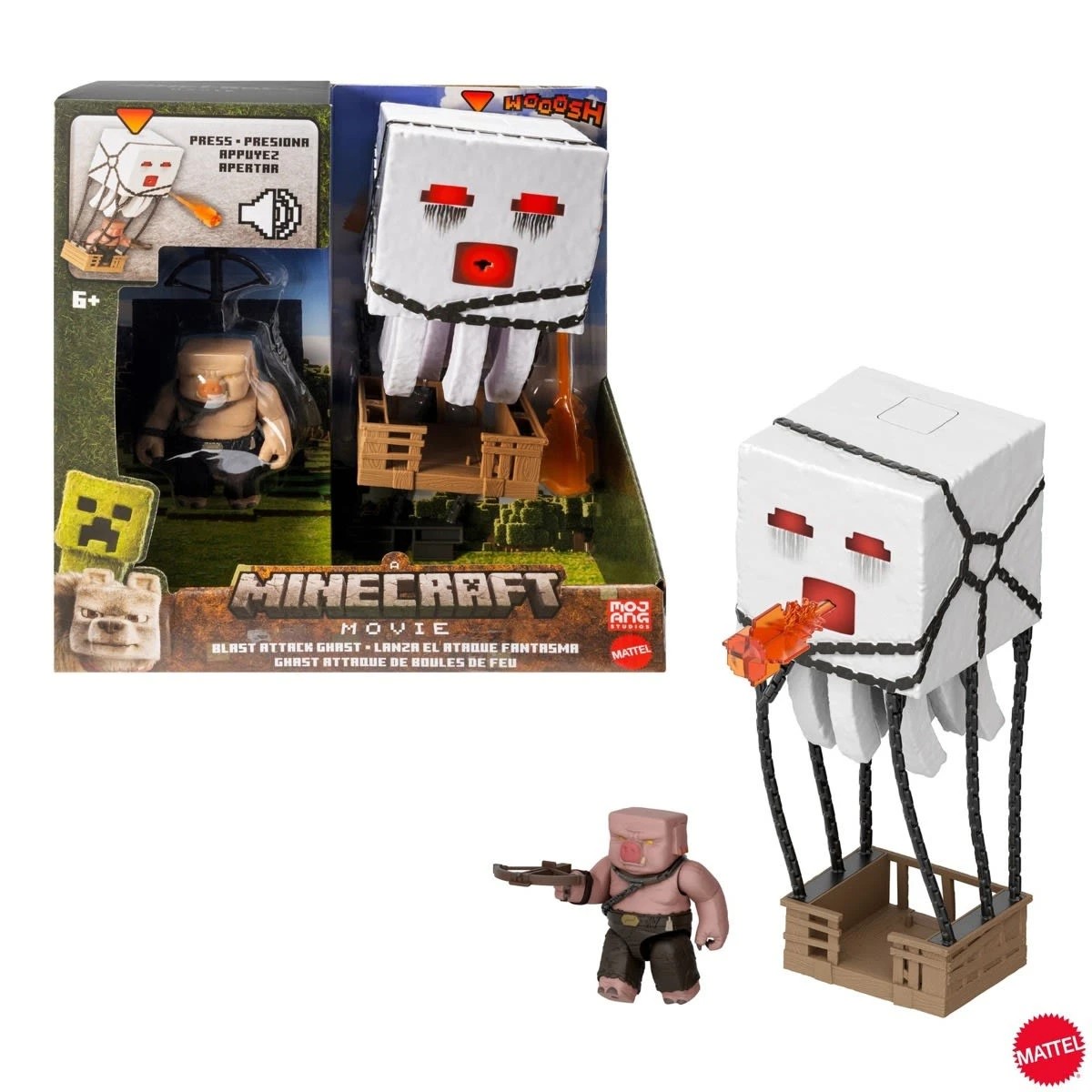 2 A Minecraft Movie Blast Attack Ghast Action Figure Set, 2 of 8