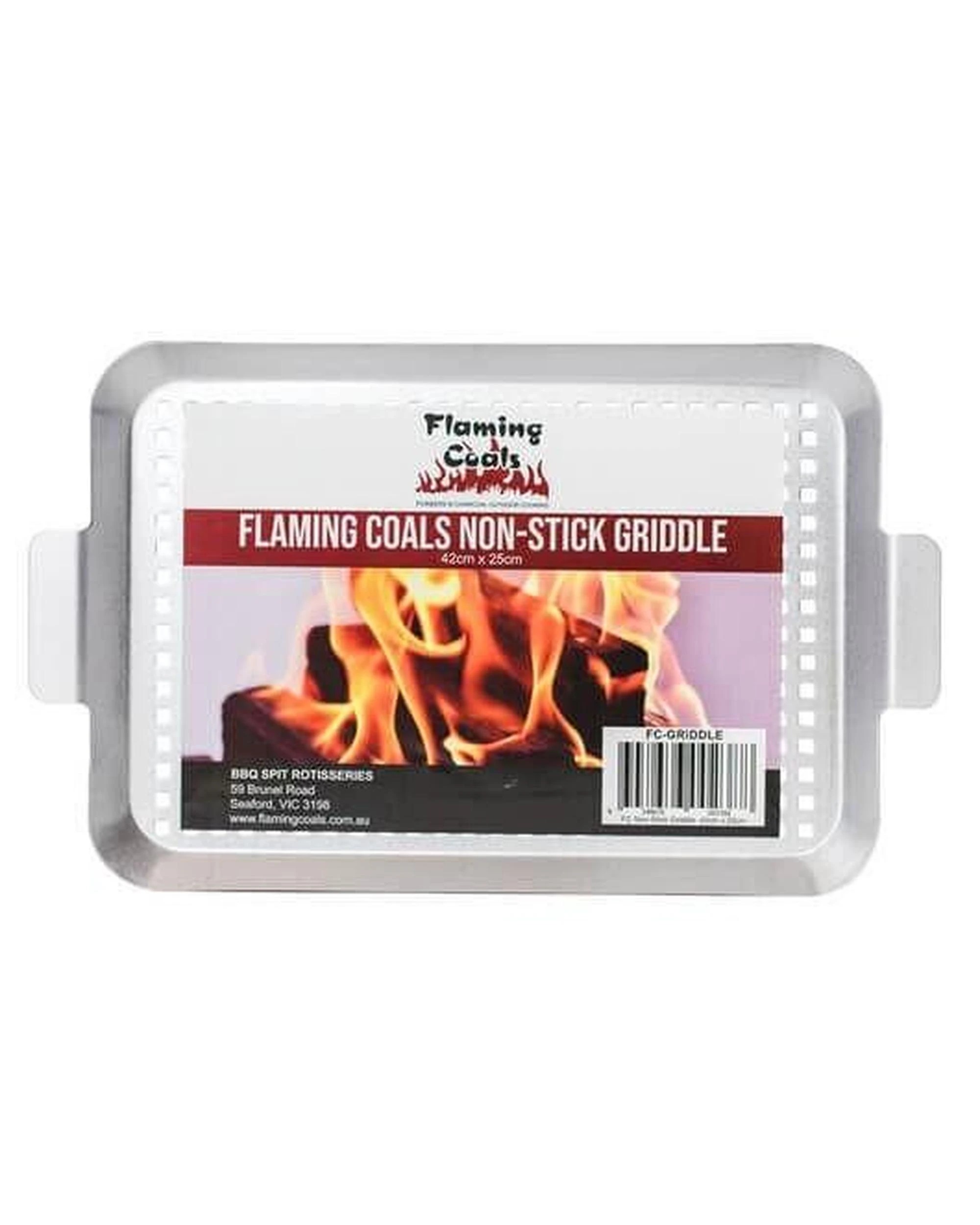 4 Flaming Coals Aluminium BBQ griddle 42cm x 25cm, 4 of 5