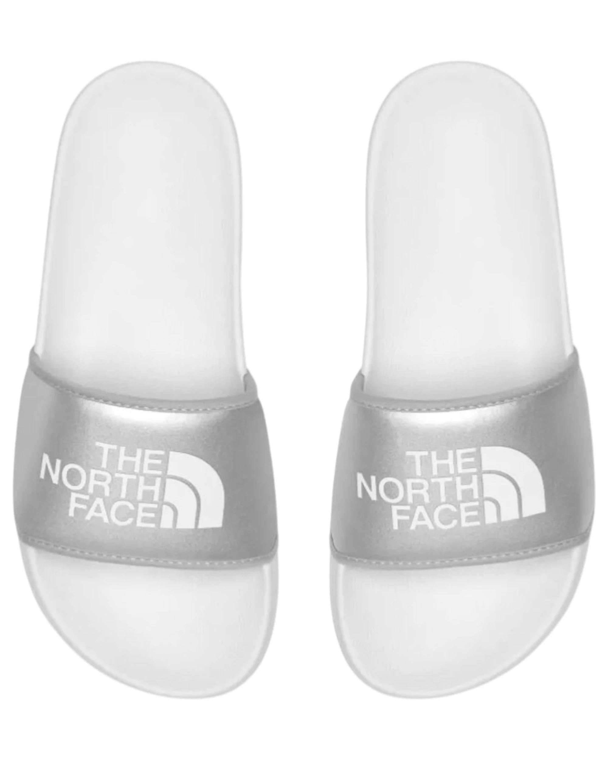 1 The North Face Womens Base Camp III Metallic Silver Lightweight Slides SILVER, 1 of 4