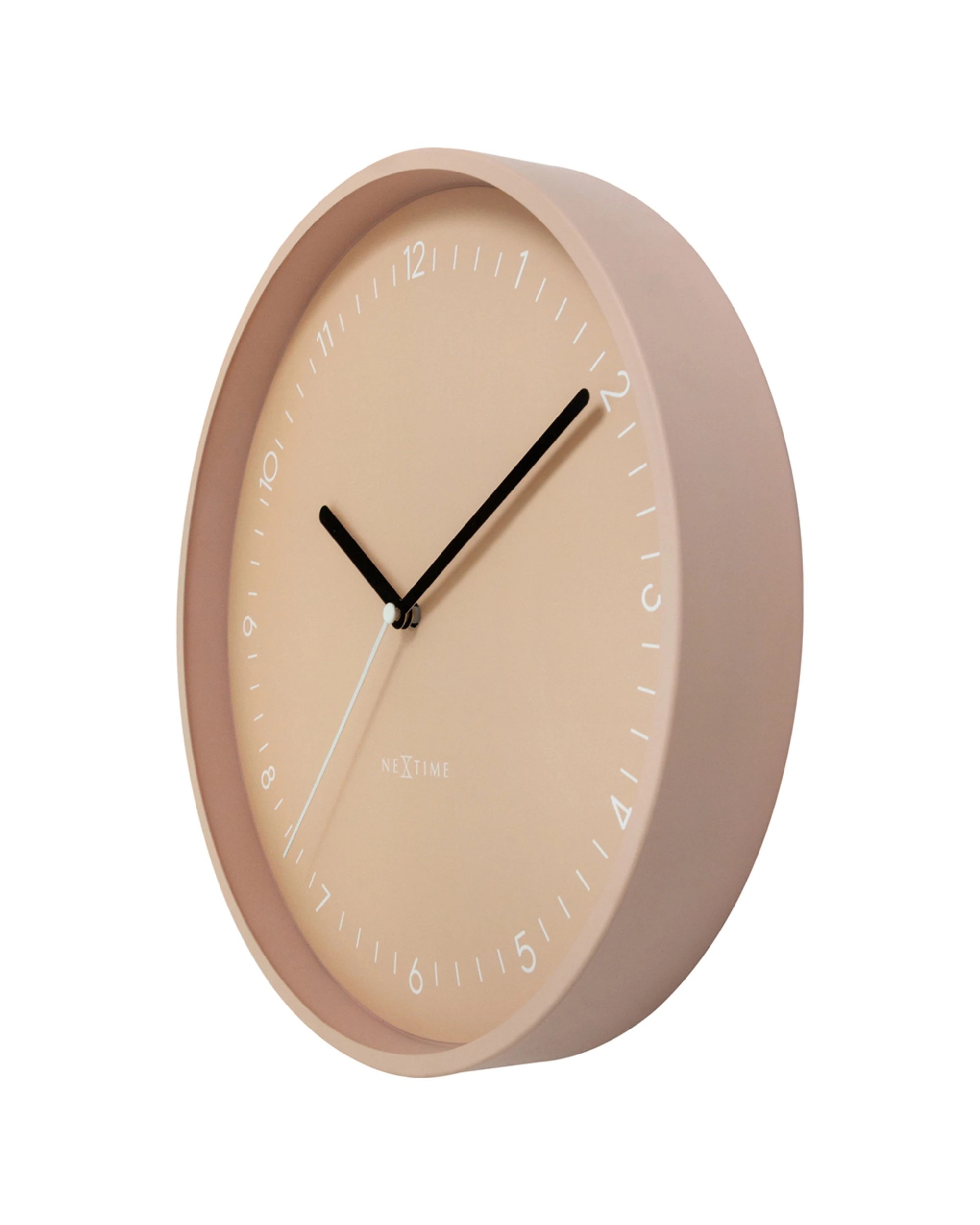 3 NeXtime Berlin 30cm Wall Clock Silent Sweep Matt Aluminium Case Modern Design - Pink, 3 of 5