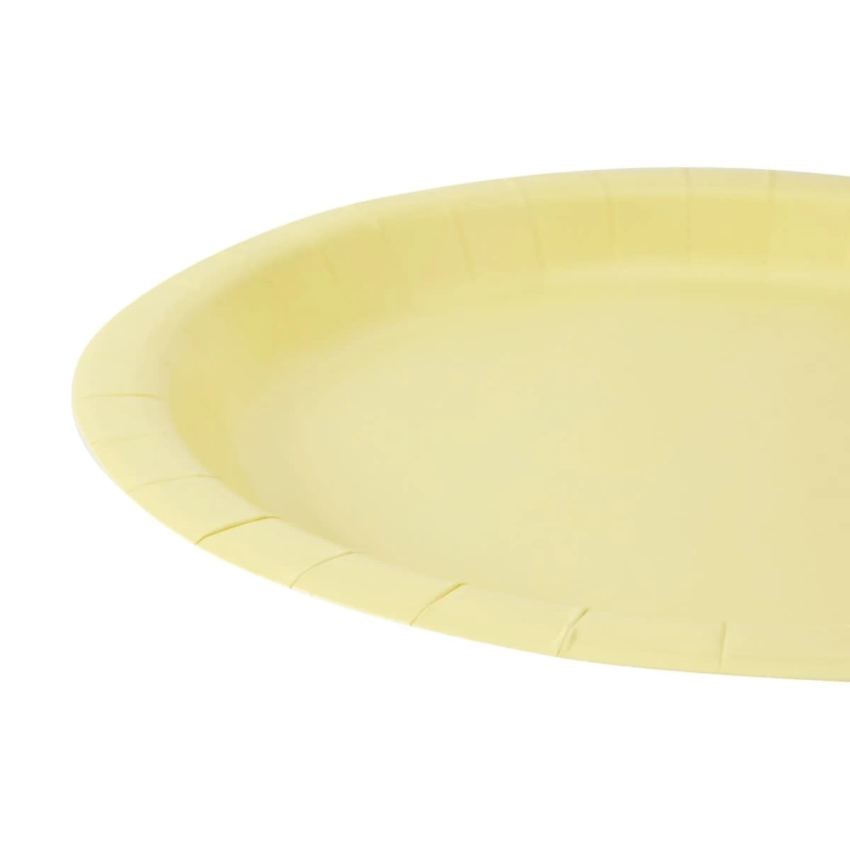 3 16 Piece Pastel Yellow Paper Plates, 3 of 4
