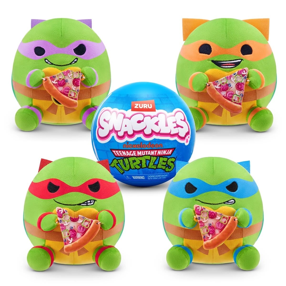 1 13cm Zuru Snackles Nickelodeon Teenage Mutant Ninja Turtles Edition Plush Toy - Assorted, 1 of 8