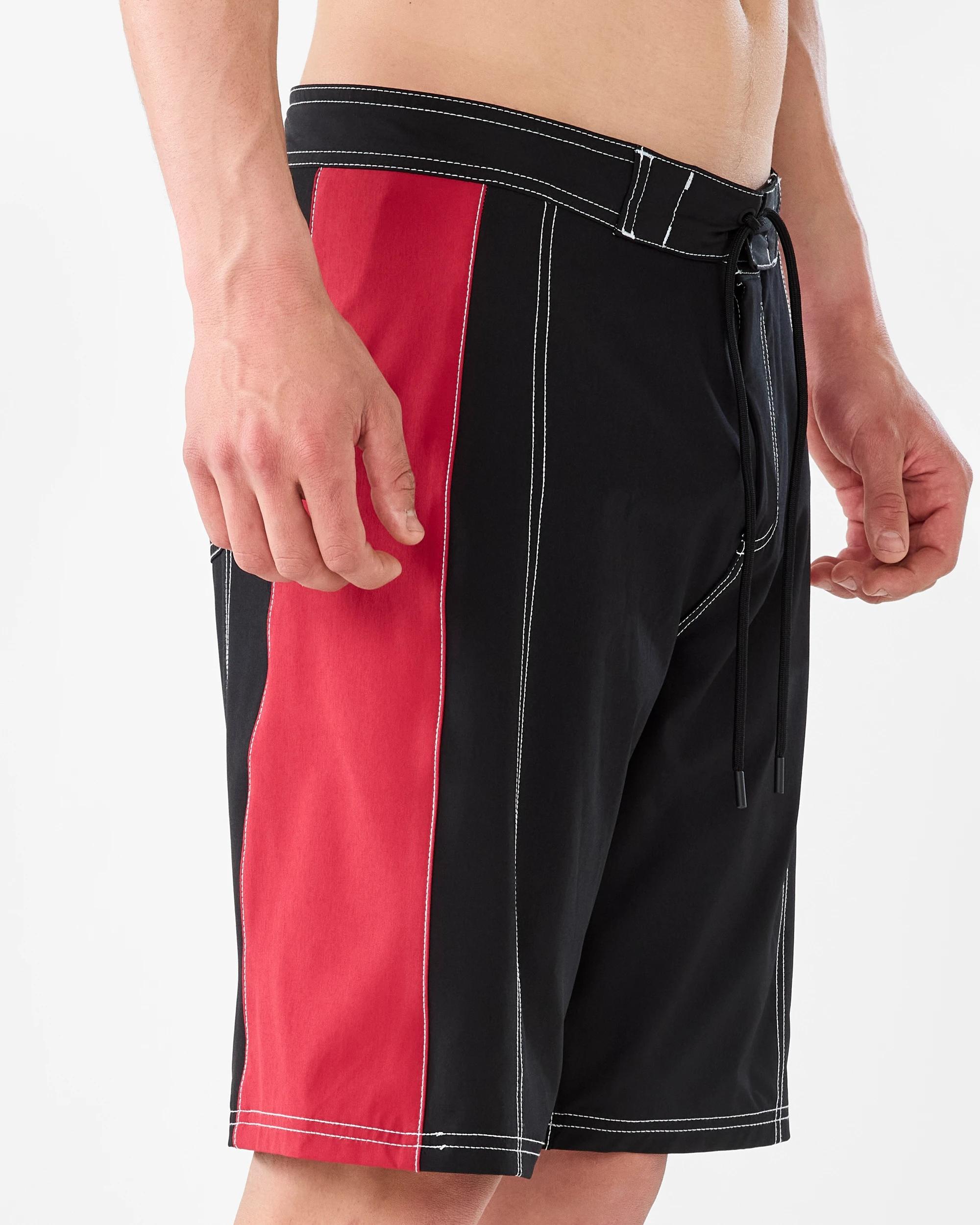 7 Spliced Stretch Swim Boardshorts Black, 7 of 9