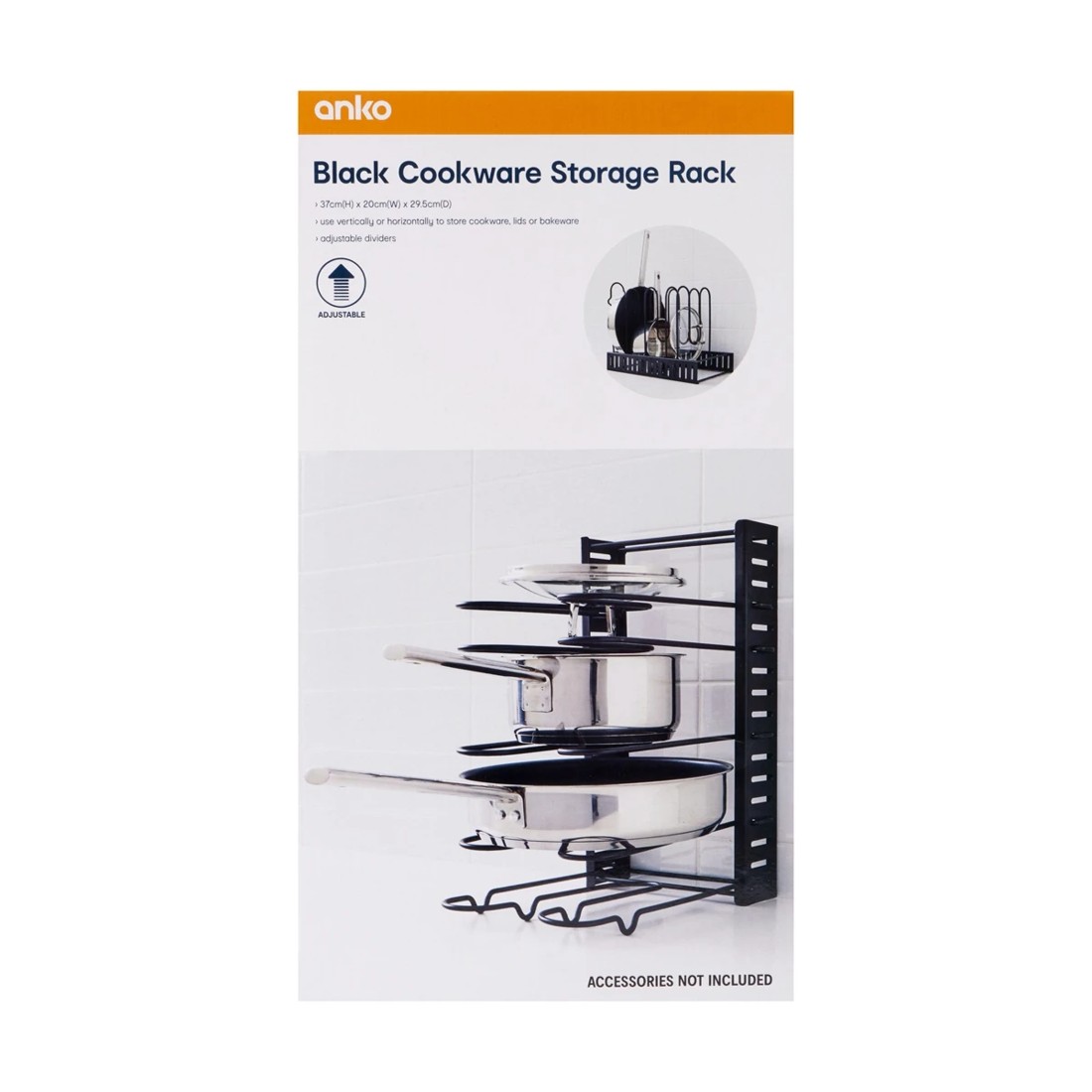 10 Cookware Storage Rack - Black, 10 of 10