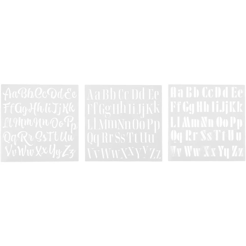 2 Born Large Stencils 3 Pack Alphabet, 2 of 2