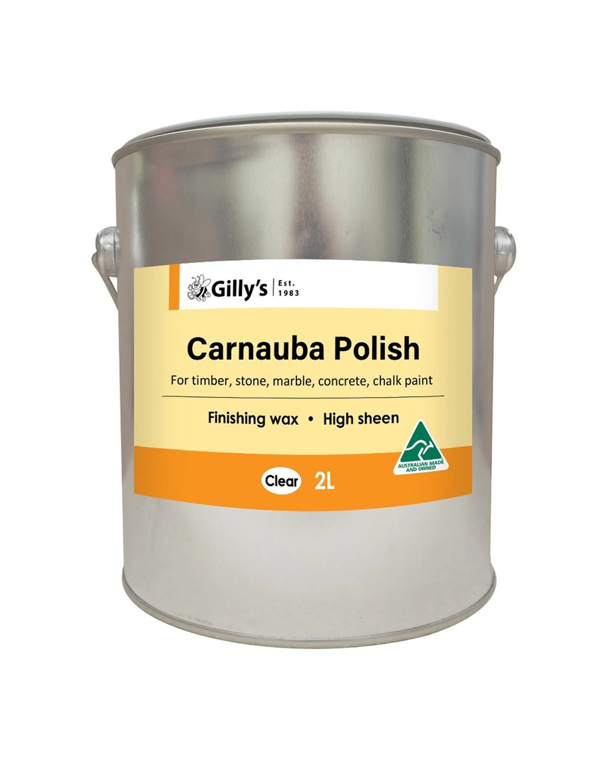 1 Gillys Carnauba Polish Finishing Wax For Timber 2L High Sheen - Clear, 1 of 1