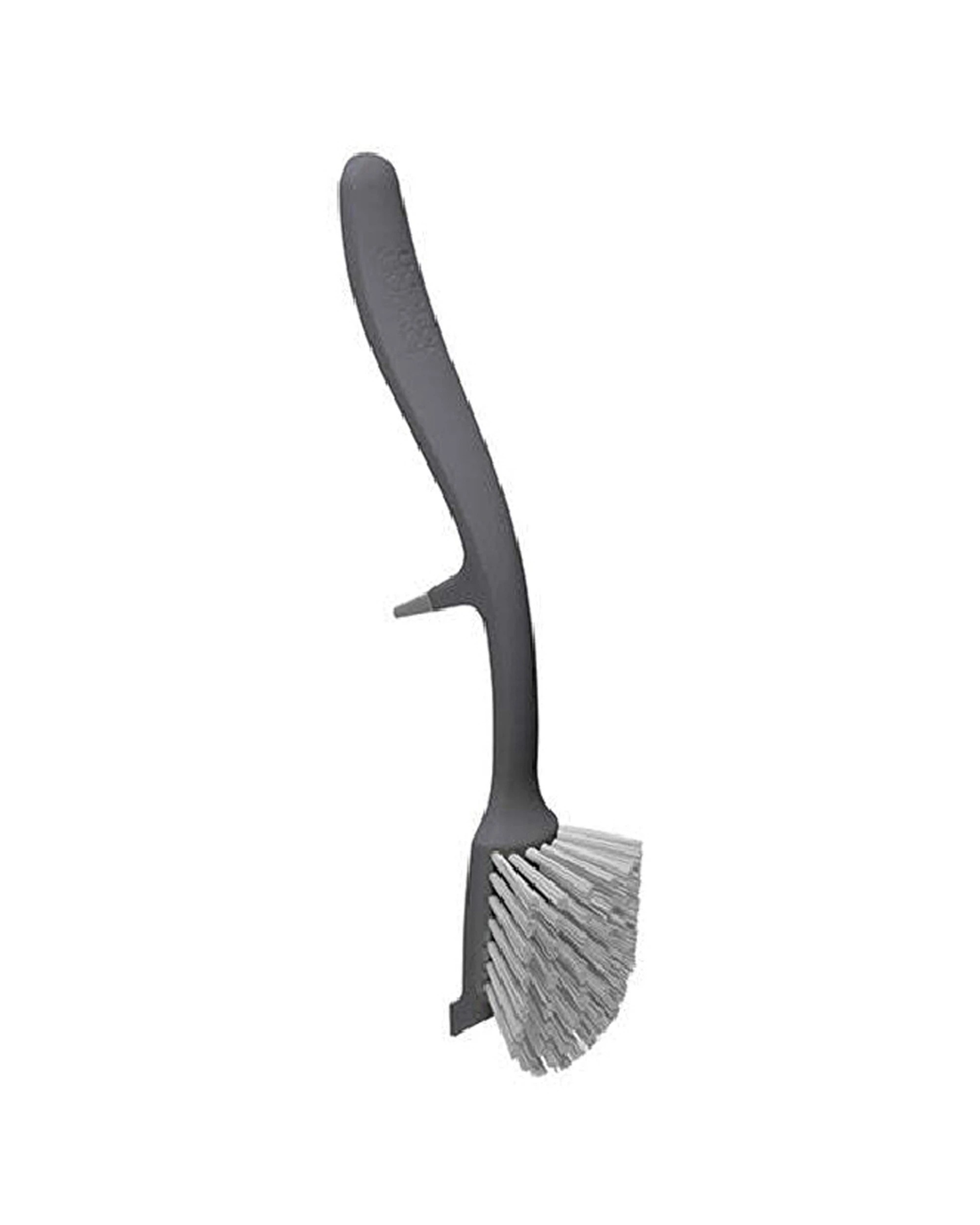 1 Joseph Joseph Edge 29cm Curved Dish Brush With Integrated Sink Rest Pan - Grey, 1 of 4