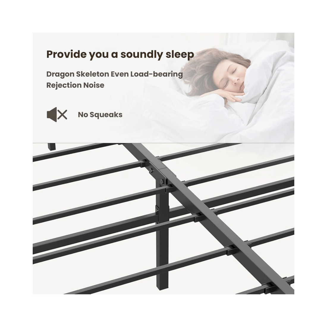 7 Advwin Double Metal Bed Frame Black, 7 of 8