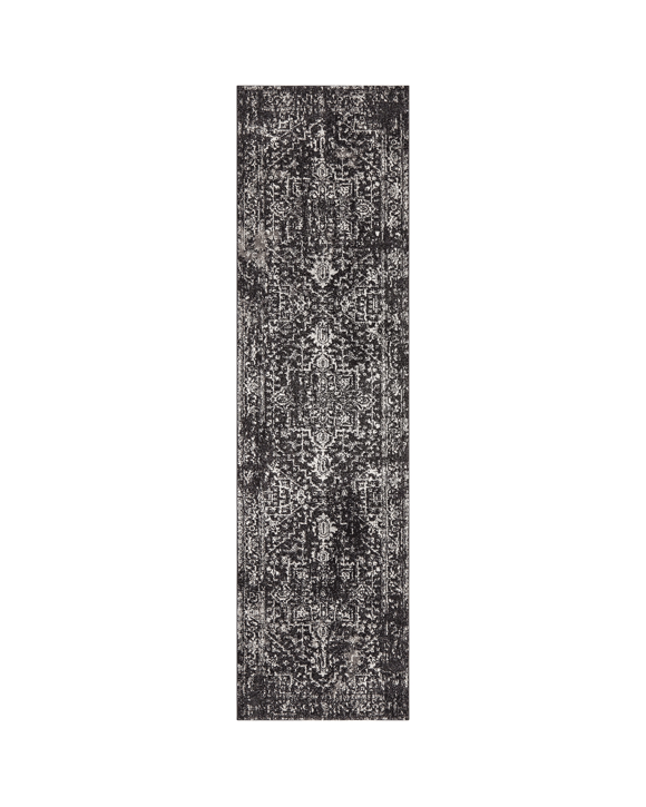 Common Ground Rugs Encore 253 500x80cm - Extra Large Runner Power Loomed Pet Friendly Rug - Charcoal