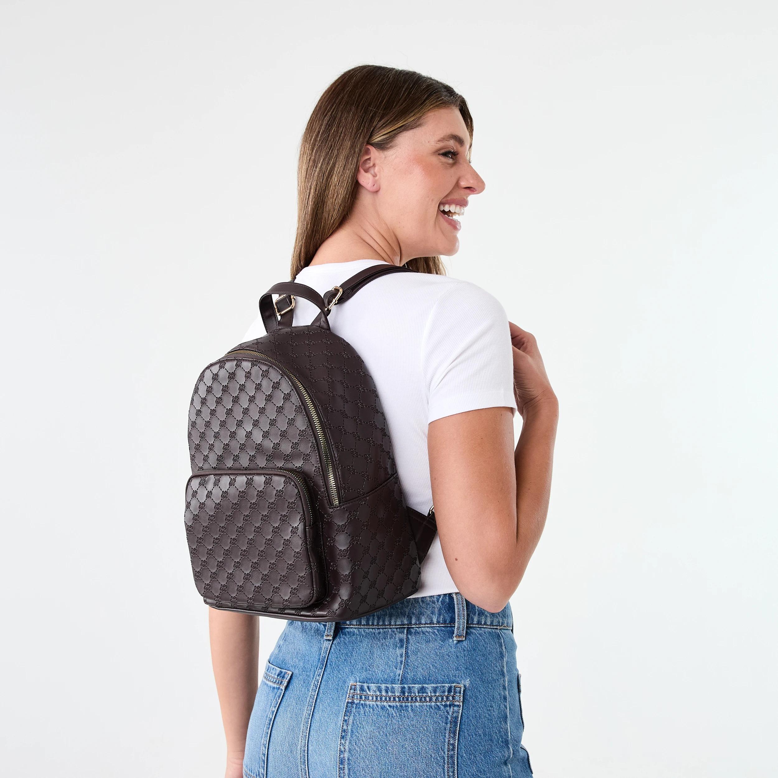 5 Embossed Backpack - Brown Monogram, 5 of 5