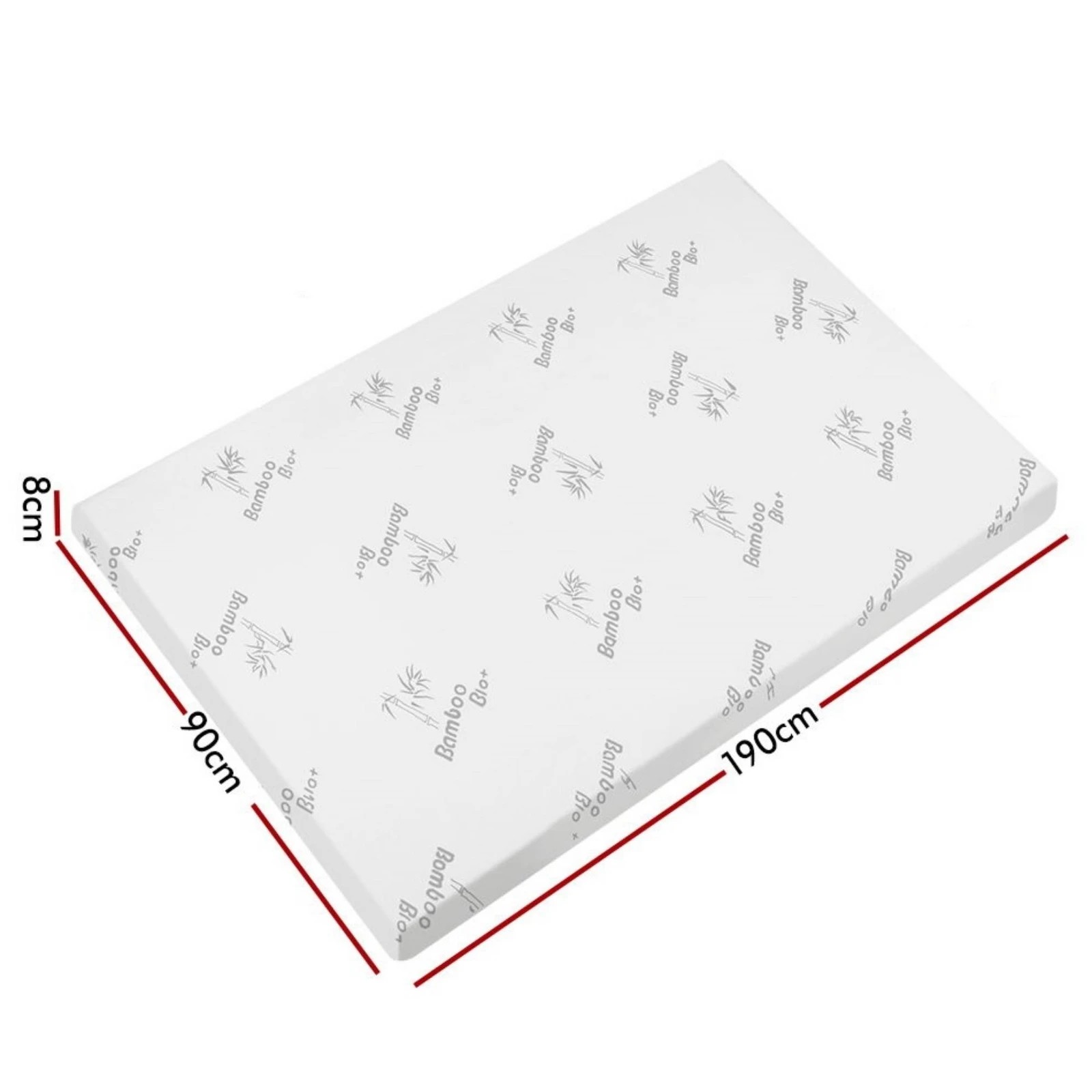 2 Starry Eucalypt 8cm Memory Foam Mattress Topper 7-Zone Graphite - Single Bed, 2 of 3