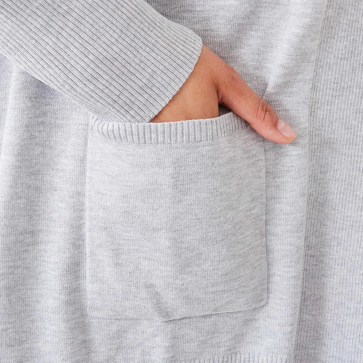6 Edge to Edge Cardigan Grey Mrl, 6 of 6