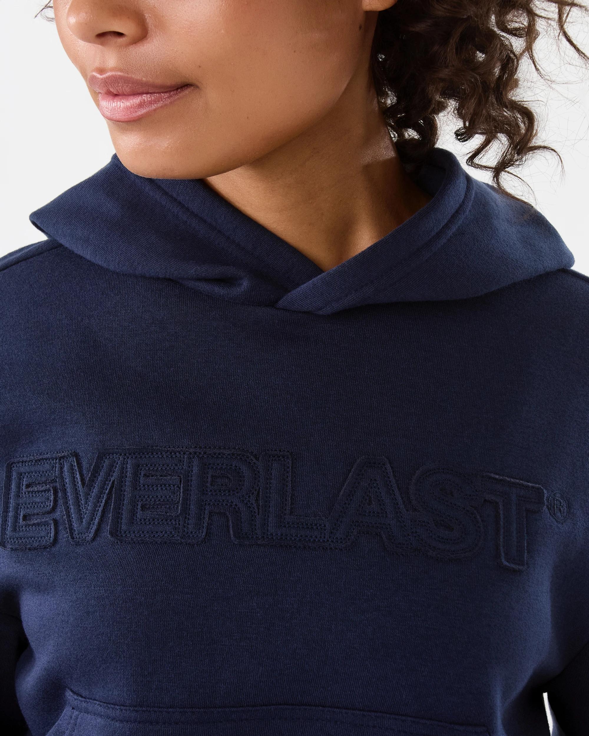 6 Everlast Womens Mid Length Cinched Hoodie Mood Indgo, 6 of 9