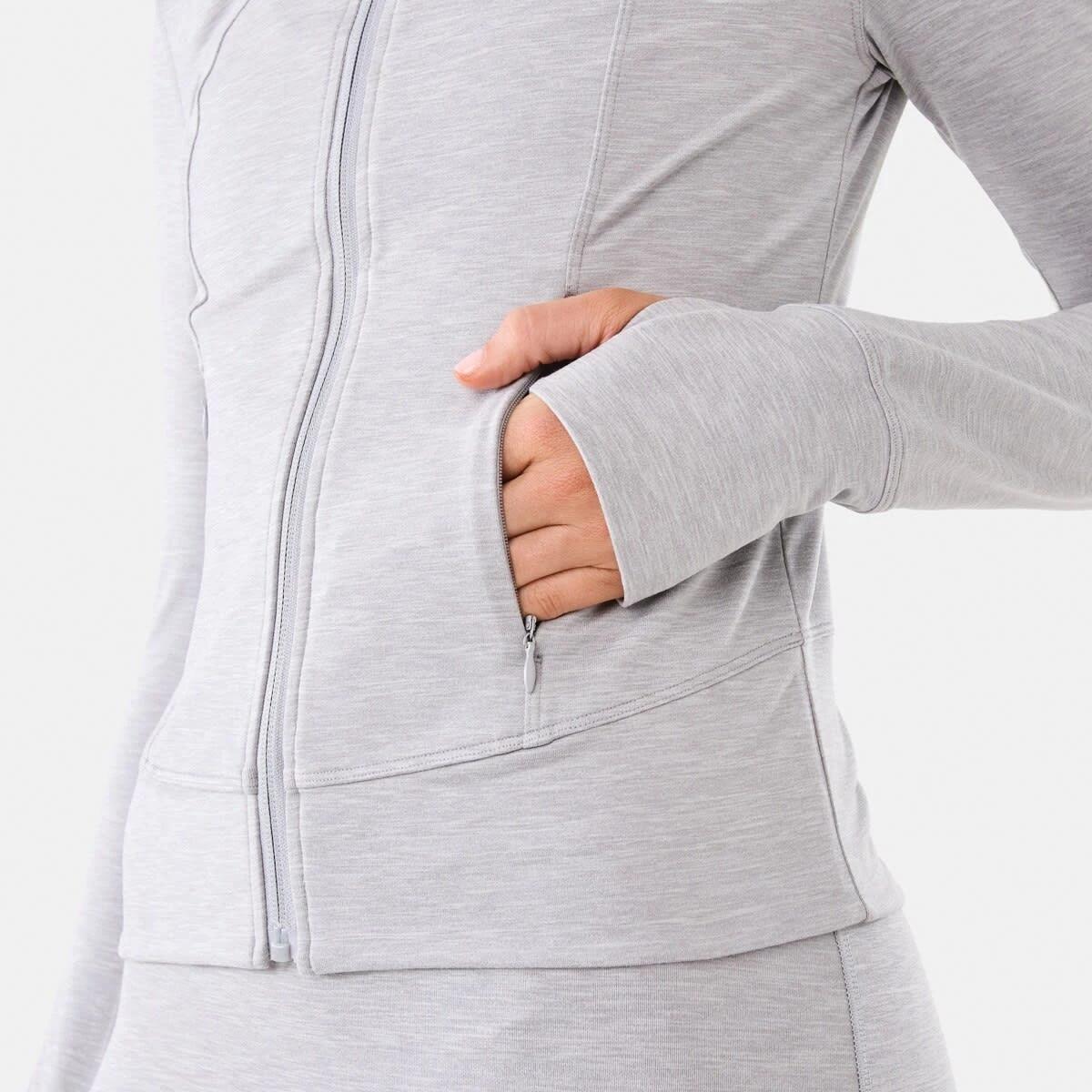 9 Active Womens Soft Touch Jacket Grey Marle, 9 of 10
