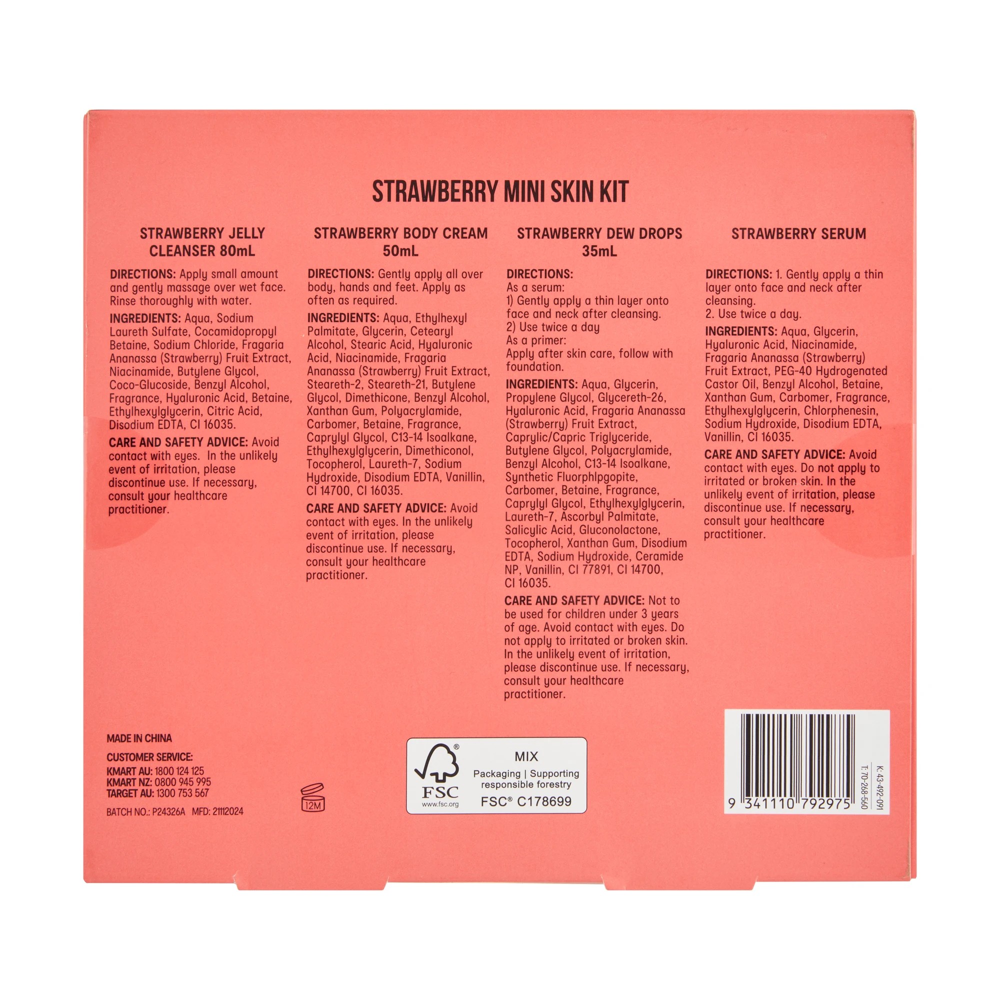 8 OXX Skincare Strawberry Mini Skin Kit, 8 of 8