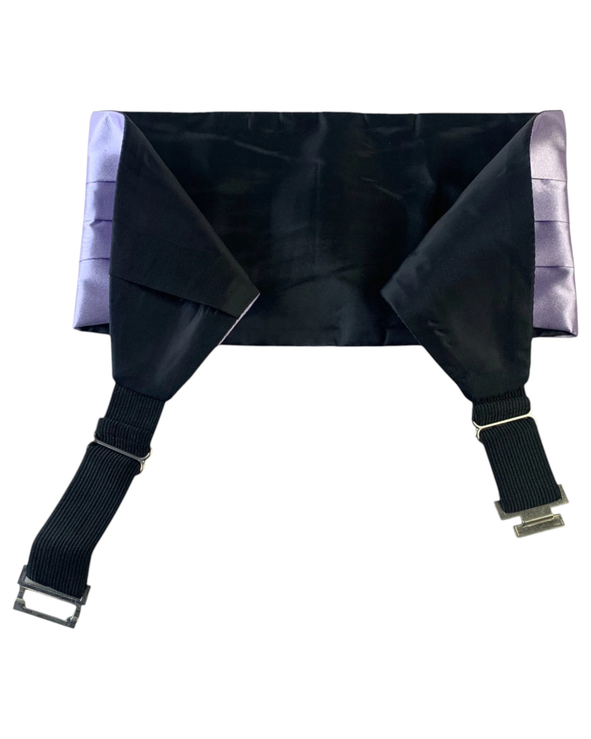 2 Zasel Mens Adjustable Cummerbund - Purple, 2 of 4