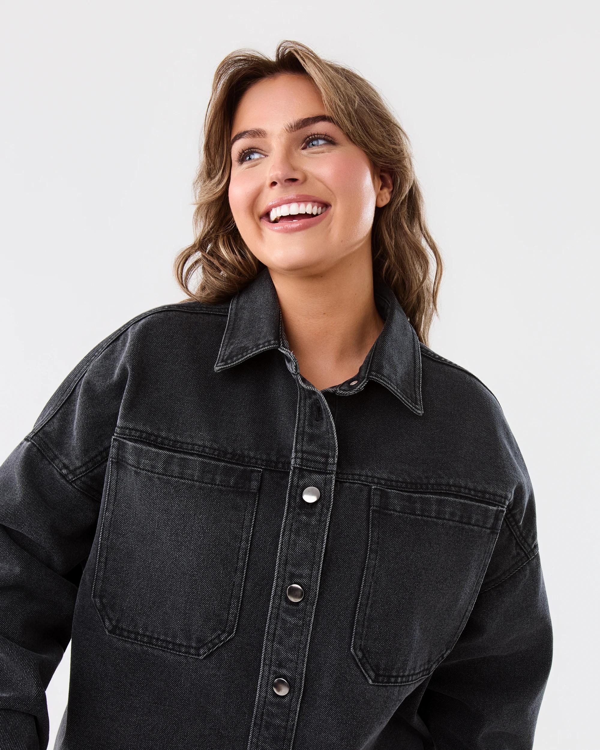 4 Long Sleeve Denim Shirt Black Wash, 4 of 8