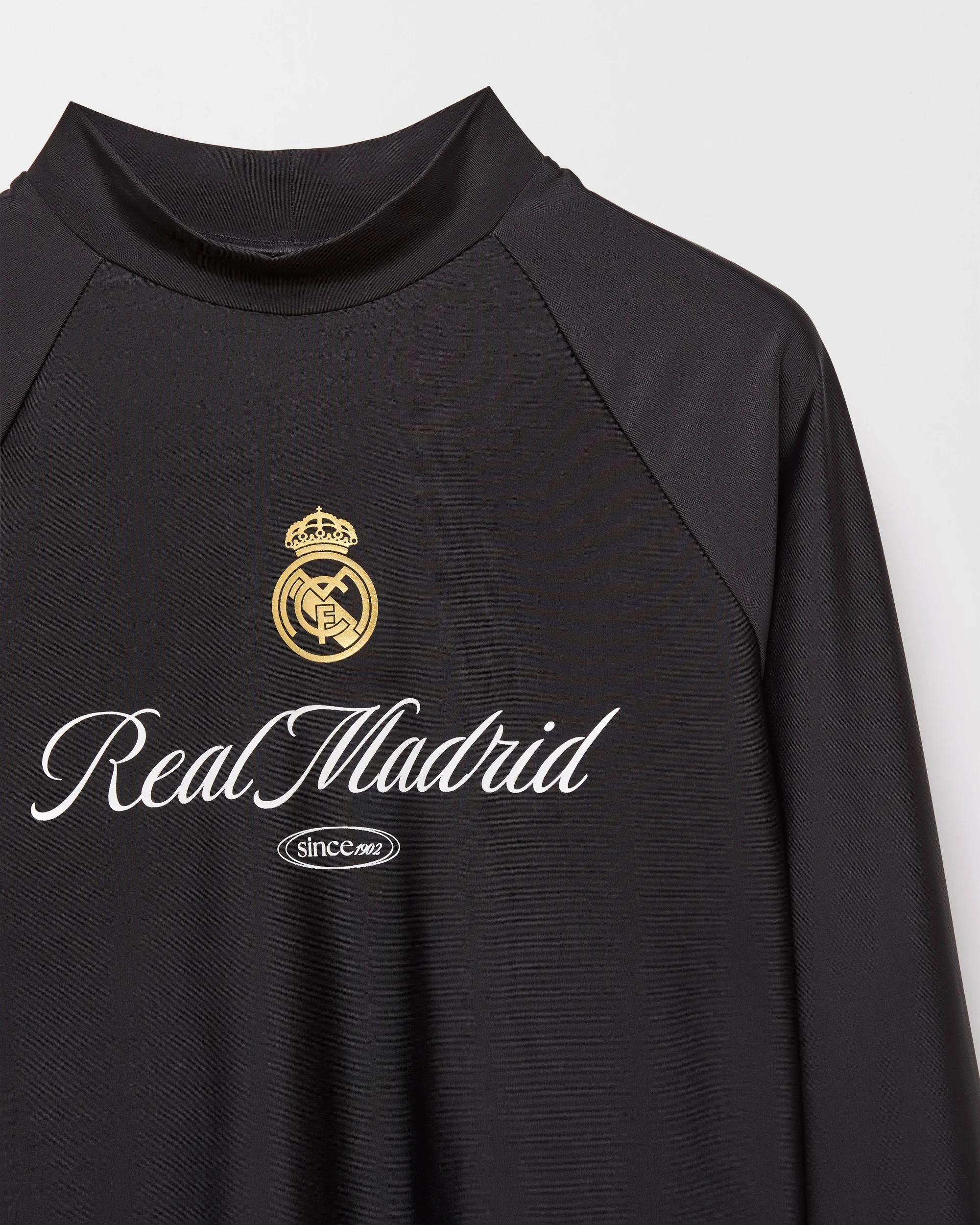 2 Real Madrid Long Sleeve Swim Rash Vest BLACK, 2 of 2
