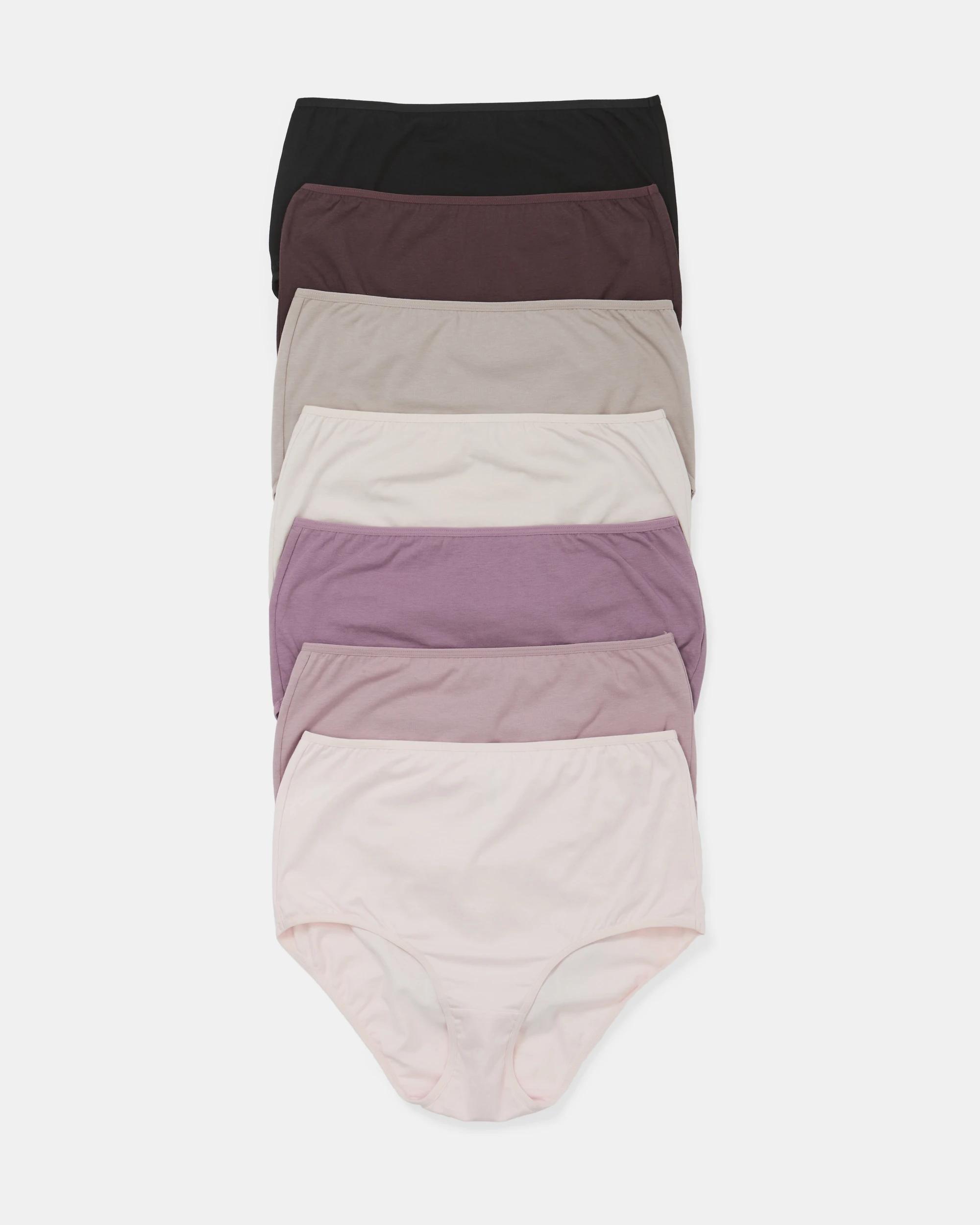 1 7 Pack Cotton Stretch Full Briefs Pink Pack, 1 of 10