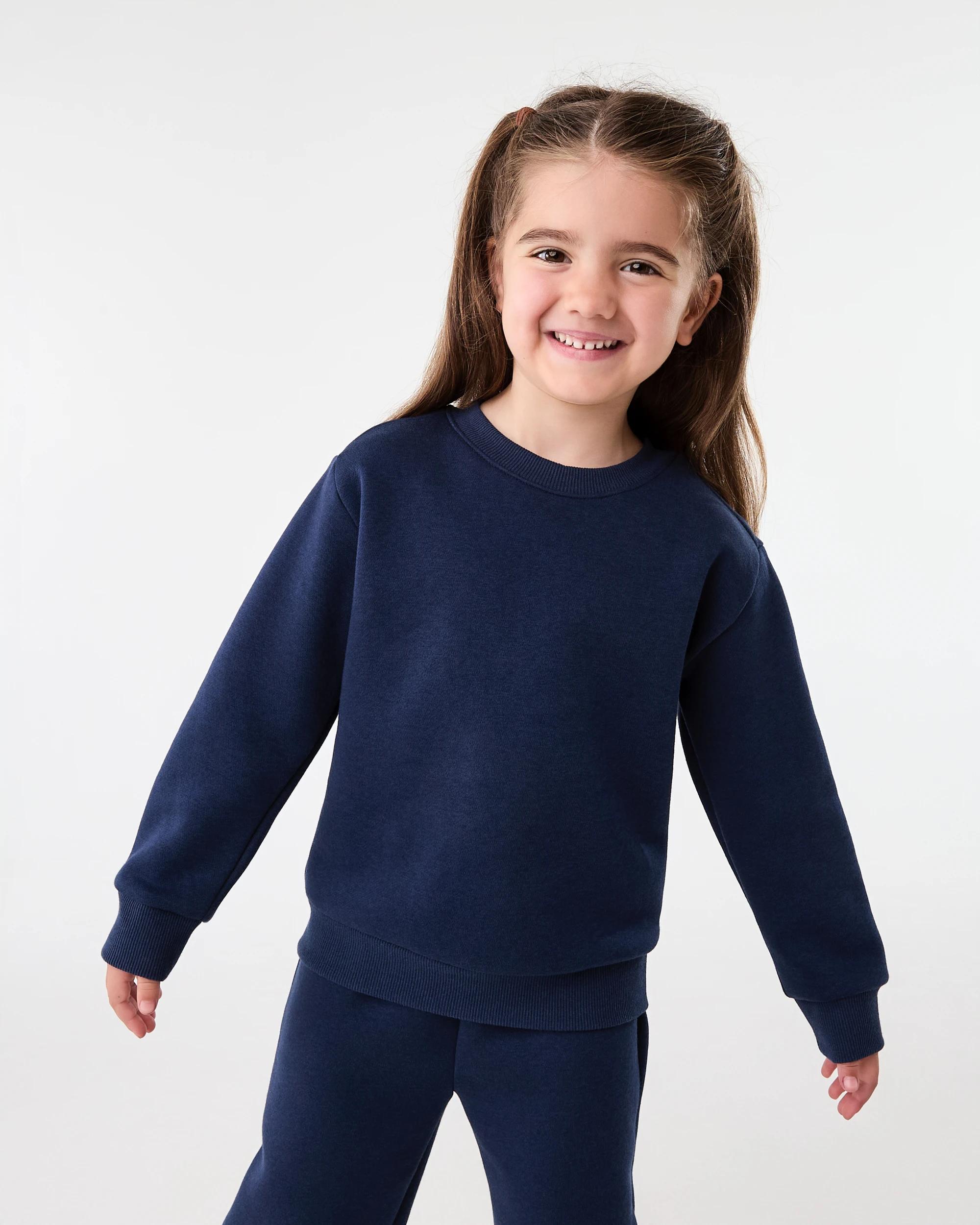 1 Crew Neck Sweater Dress Navy, 1 of 5