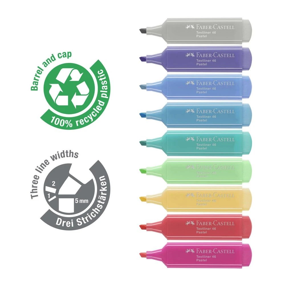 5 Faber-Castell Textliner Ice Highlighter Pastel Turquoise, 5 of 9