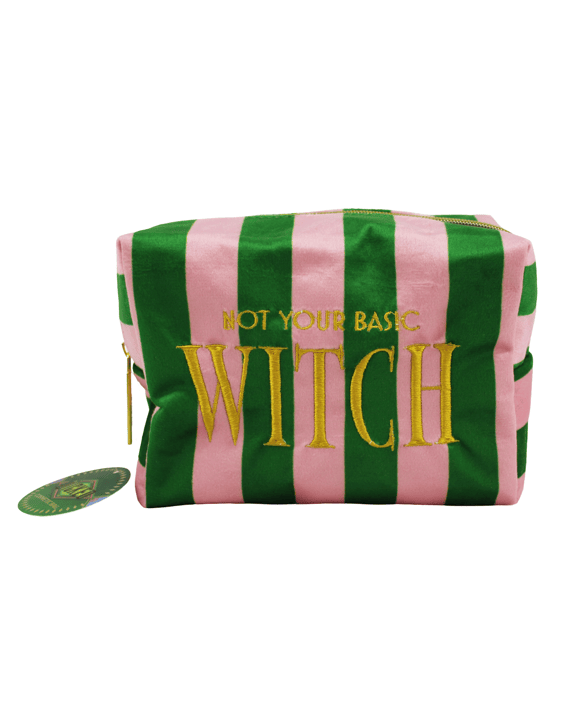Wicked Striped Velvet Cosmetic Bag