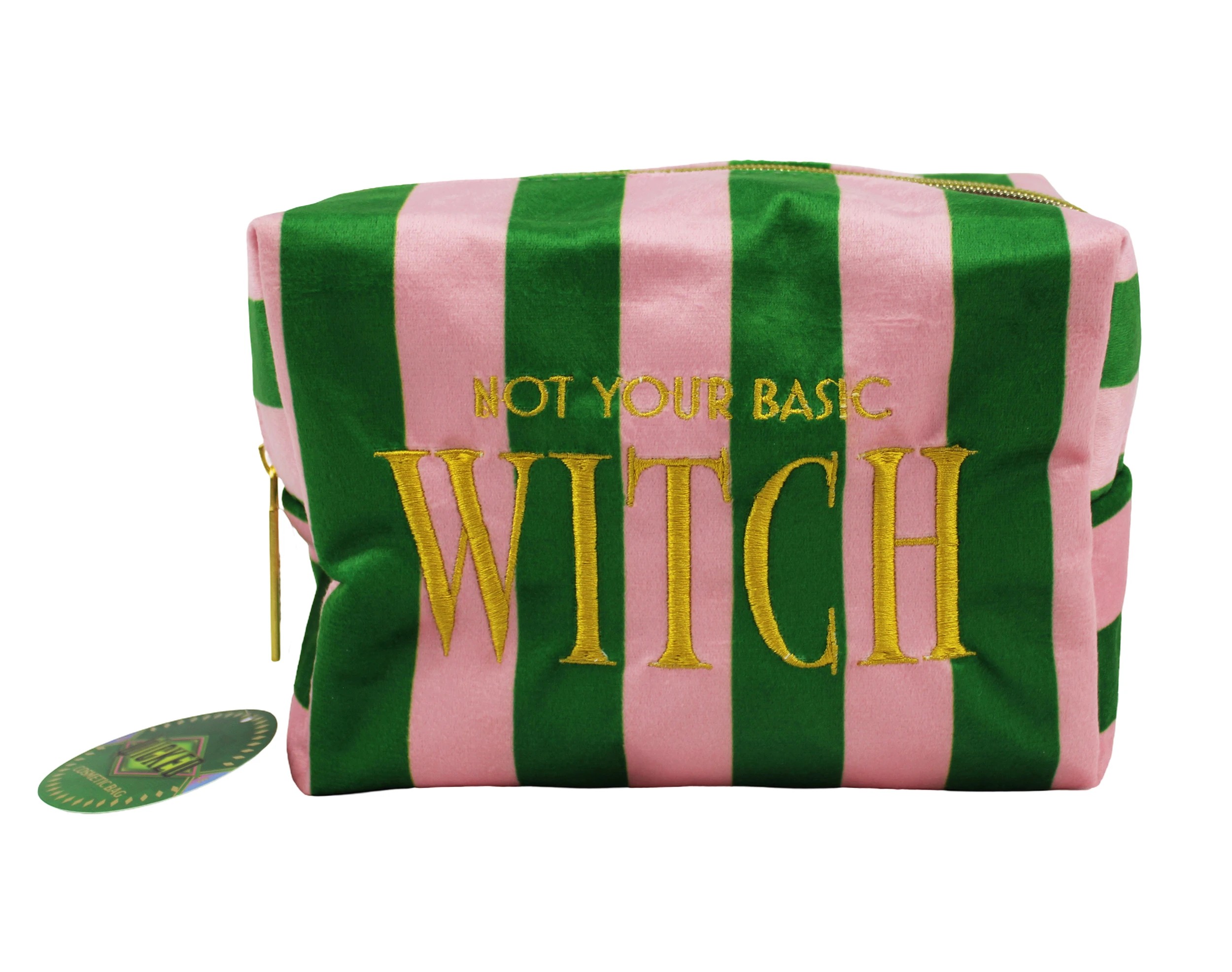 1 Wicked Striped Velvet Cosmetic Bag, 1 of 5