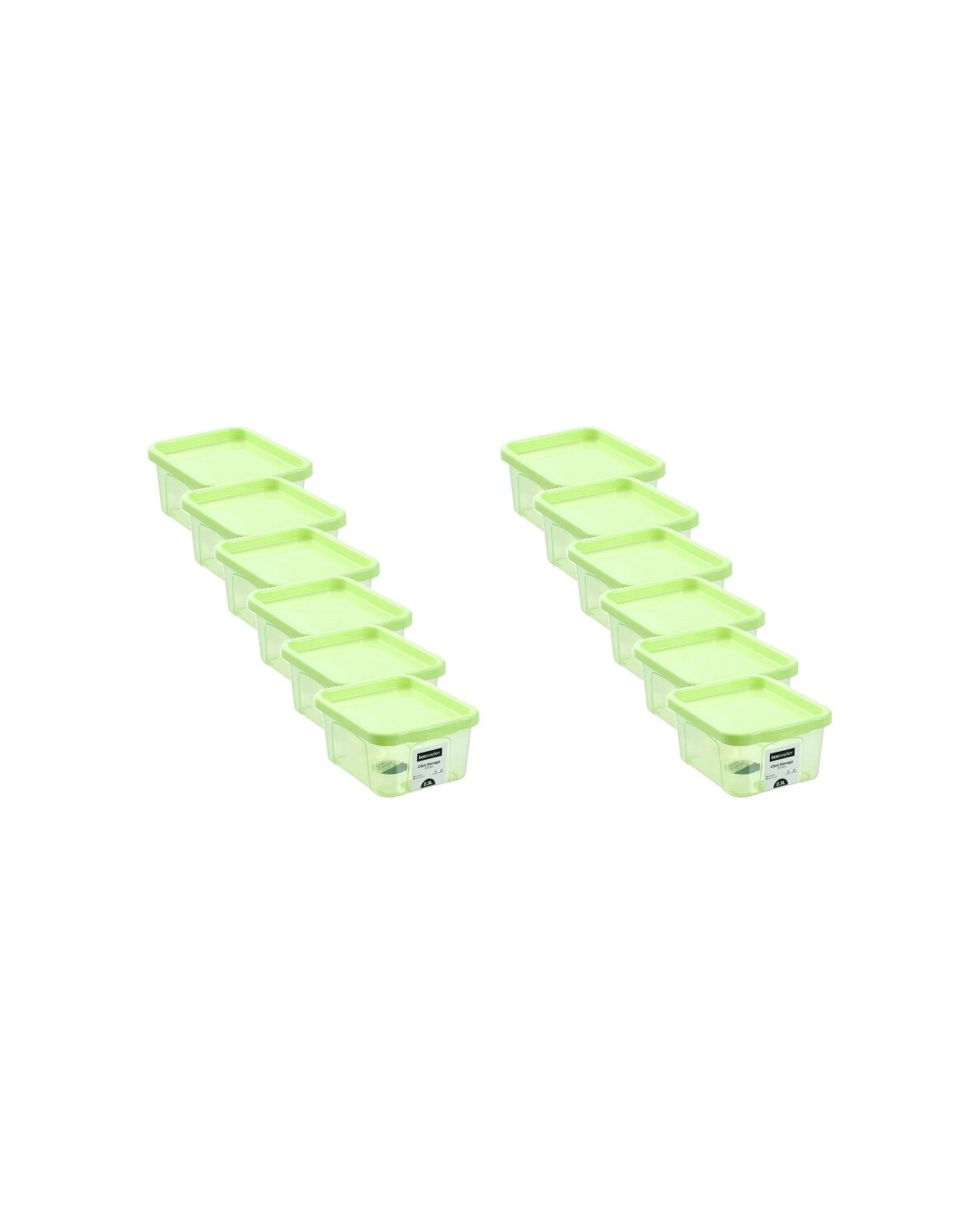 1 Boxsweden 12PK Click Storage Box Secure Lock Lid Home Organisation 2.3L - Multi, 1 of 7