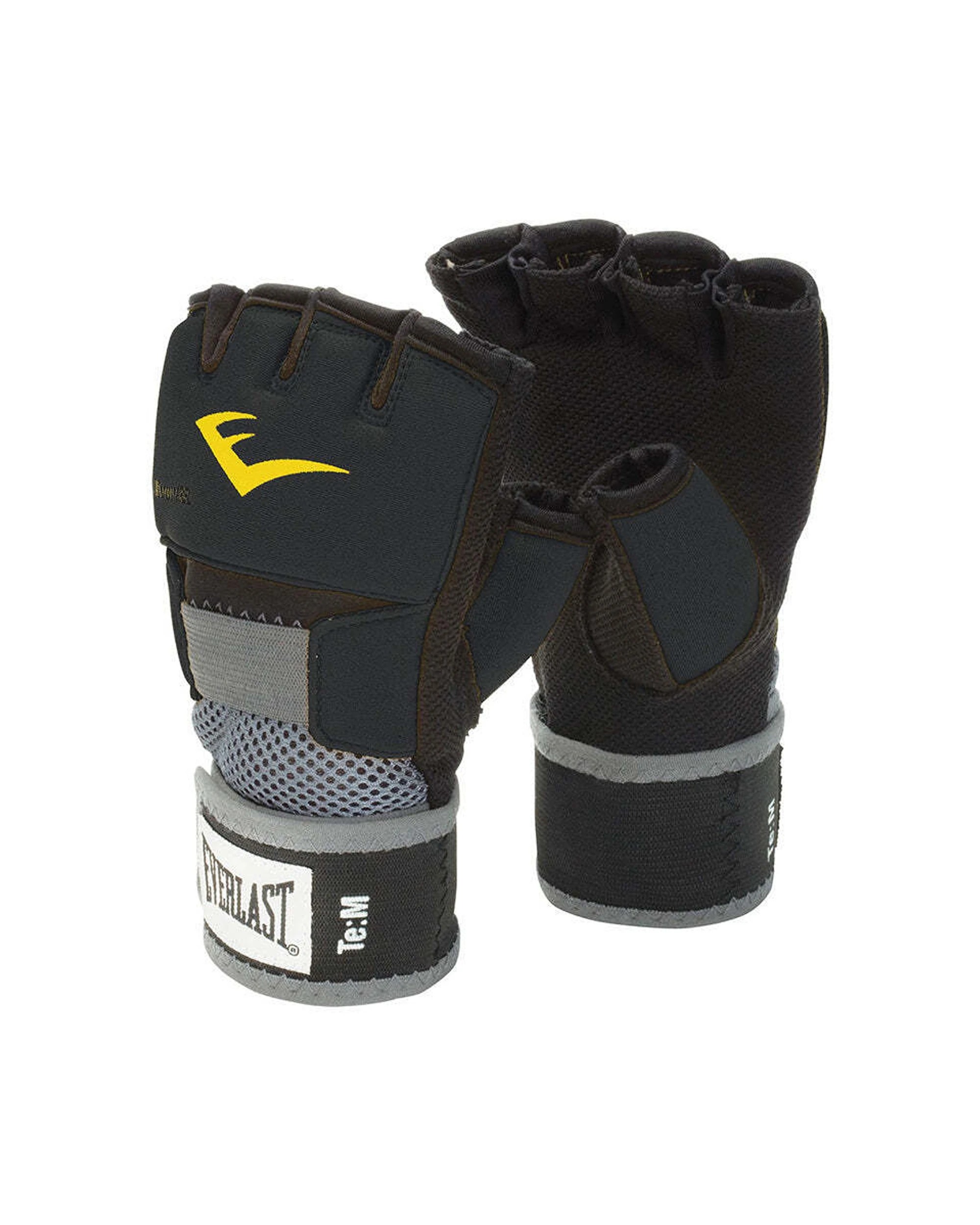 1 Everlast Evergel Boxing Fitness Training Hand Wraps Size M Wrist Support - Black, 1 of 2