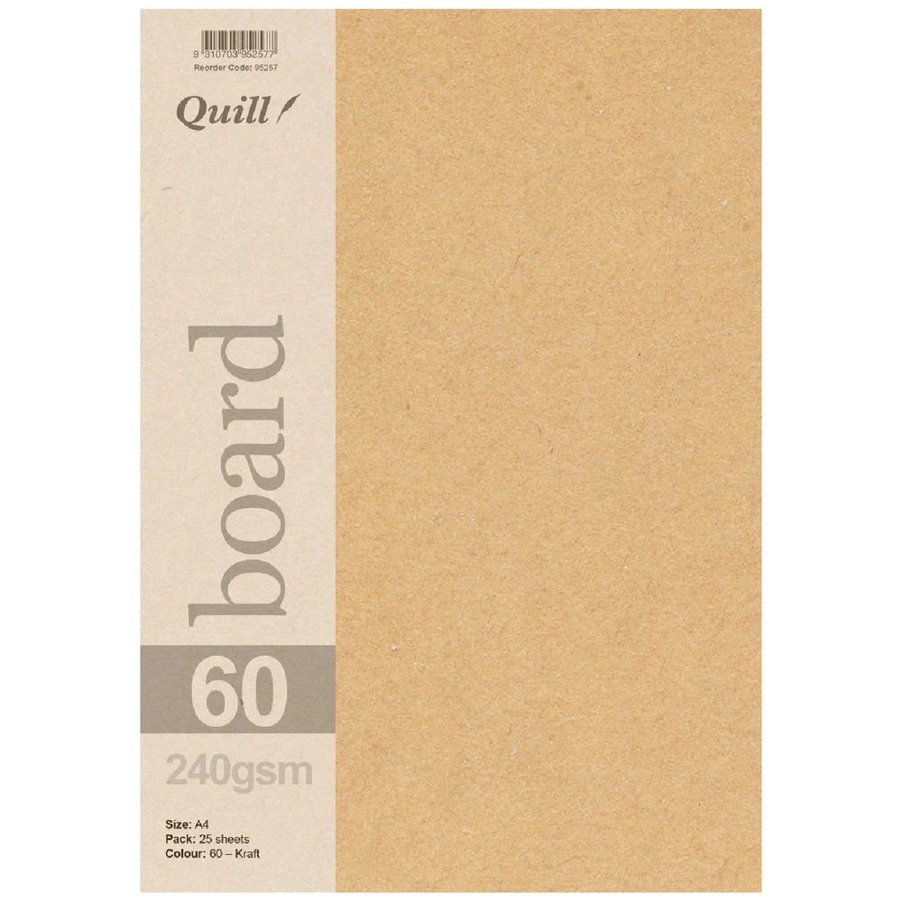 1 Quill A4 240gsm Kraft Board 25 Pack, 1 of 3