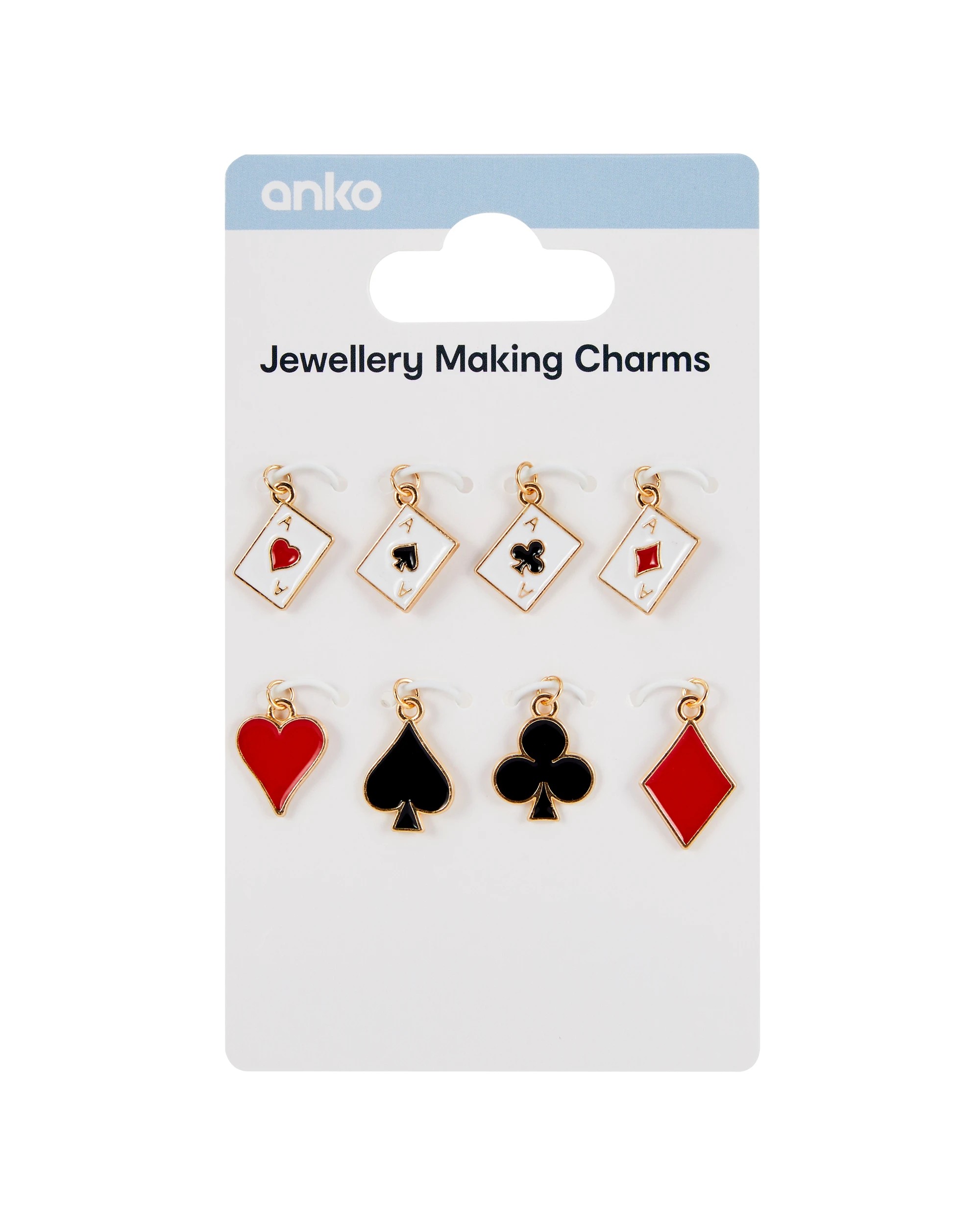 1 8 Pack Jewellery Making Charms - Playing Cards, 1 of 3