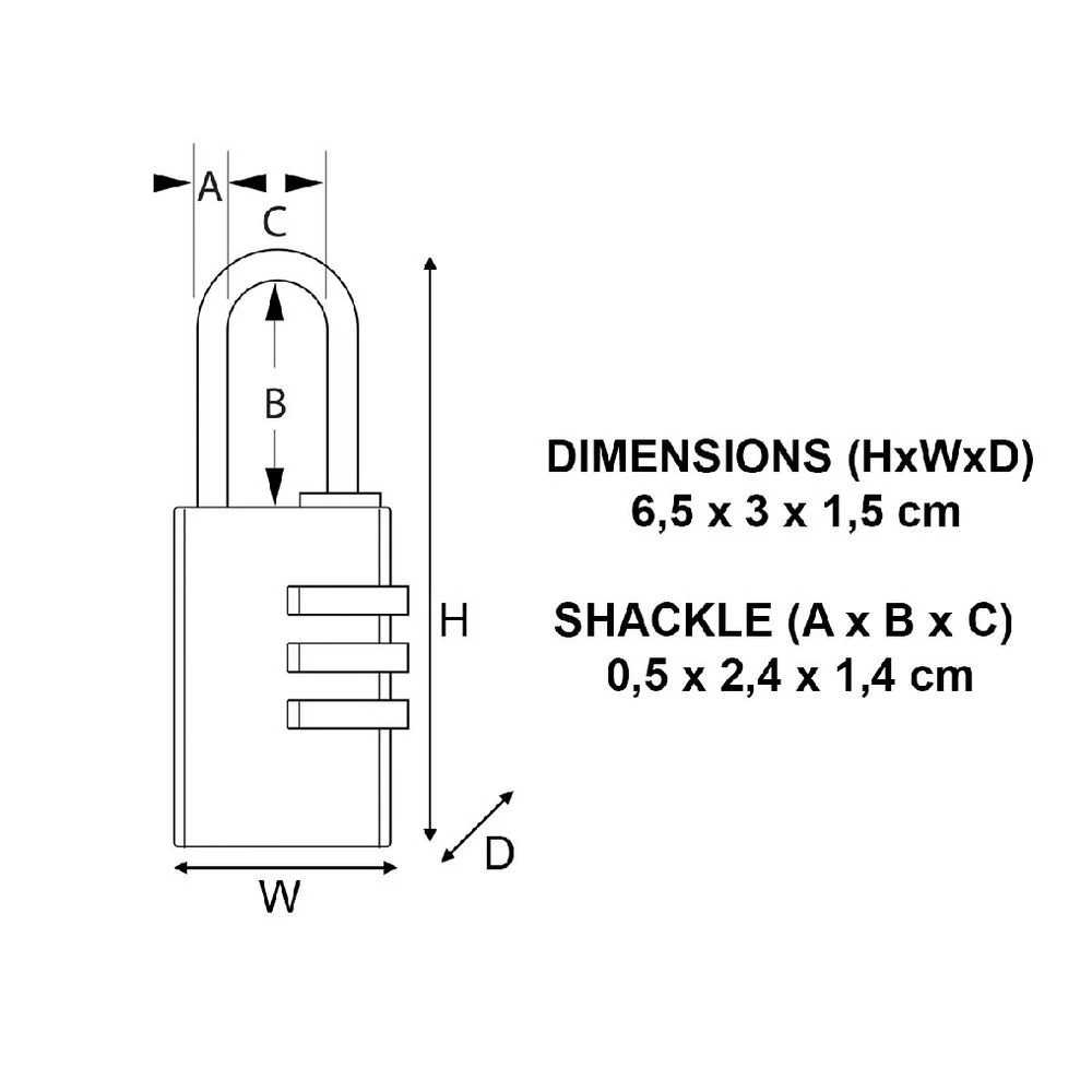 3 Masterlock Comb Brass Padlock 30mm, 3 of 5
