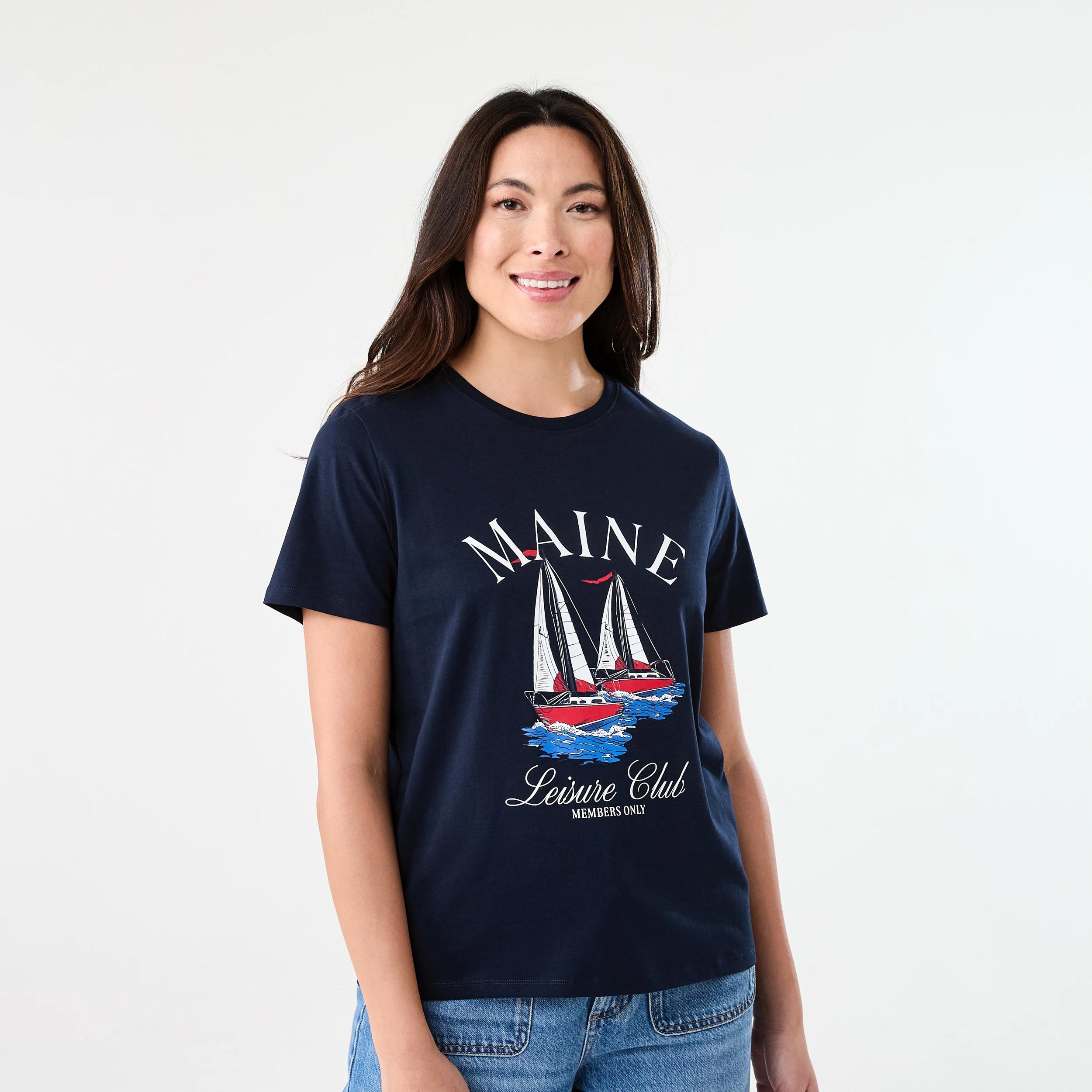 1 Short Sleeve Printed T-shirt Maine, 1 of 5