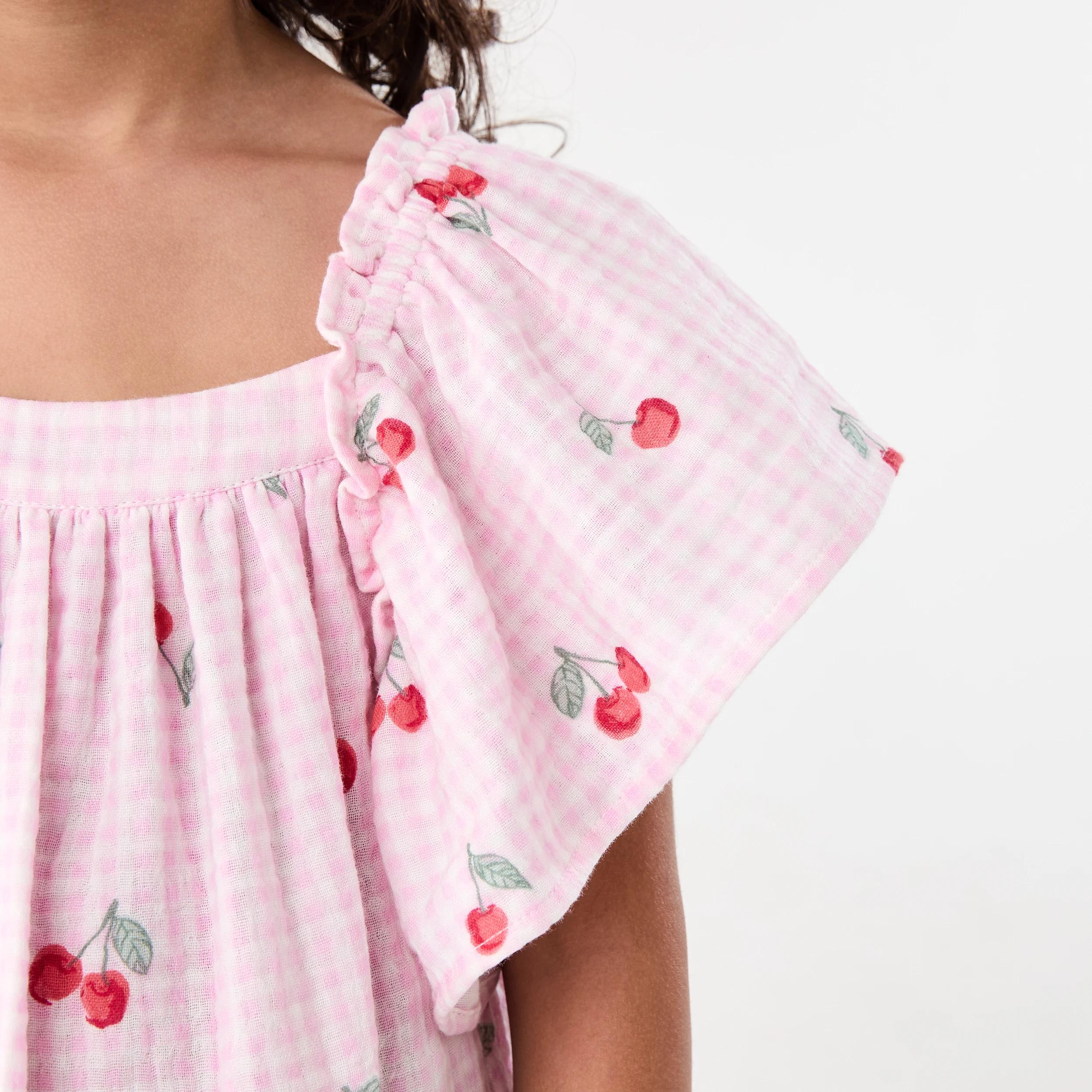 5 Woven Frill Sleeve Dress Pnk Cherry, 5 of 8