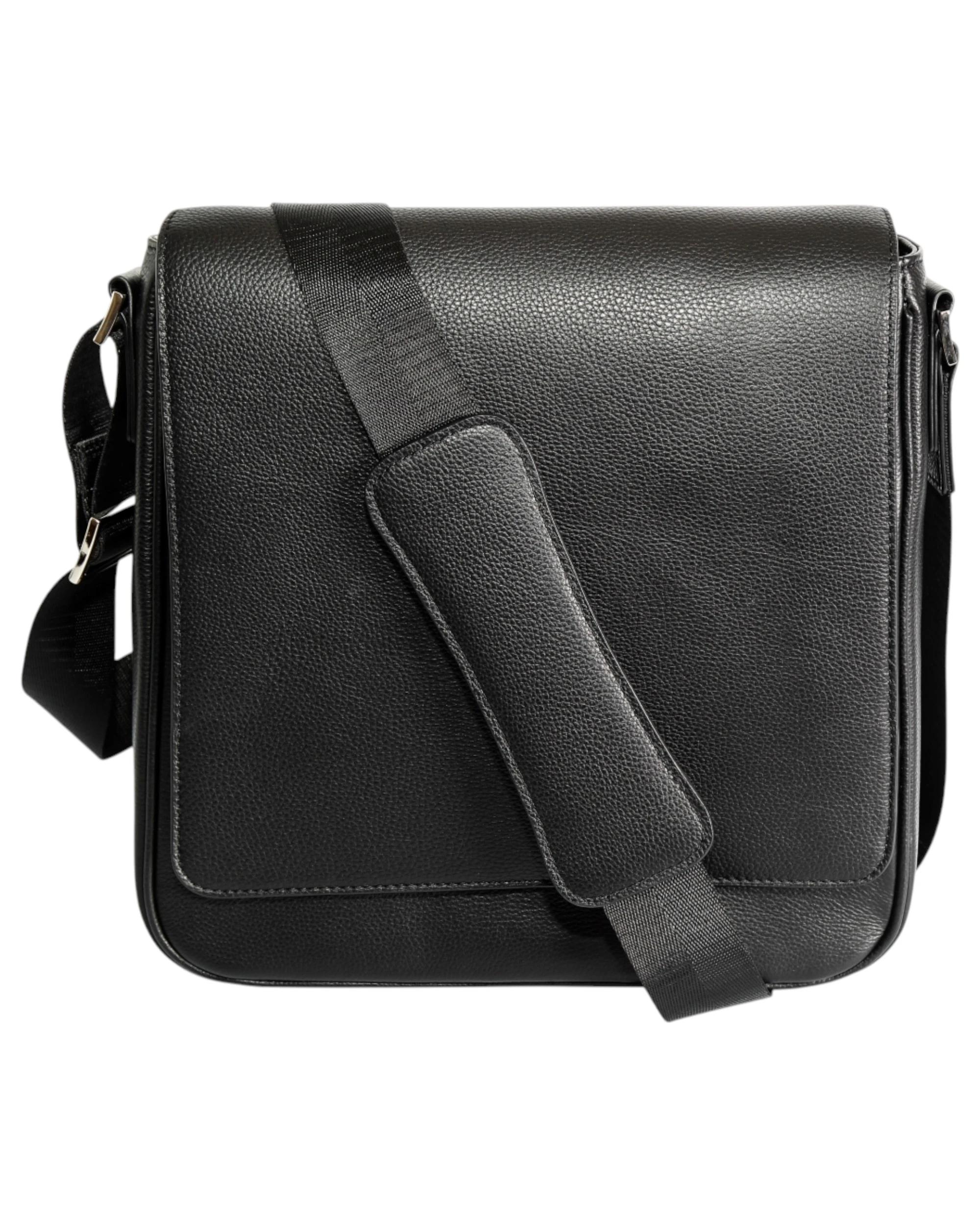 1 VKY Mateo Pride Leather Messenger Shoulder Bag Handbag BLACK/RAINBOW, 1 of 7