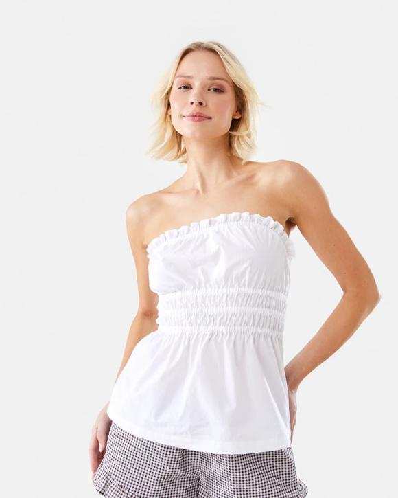 Strapless Ruched Top
