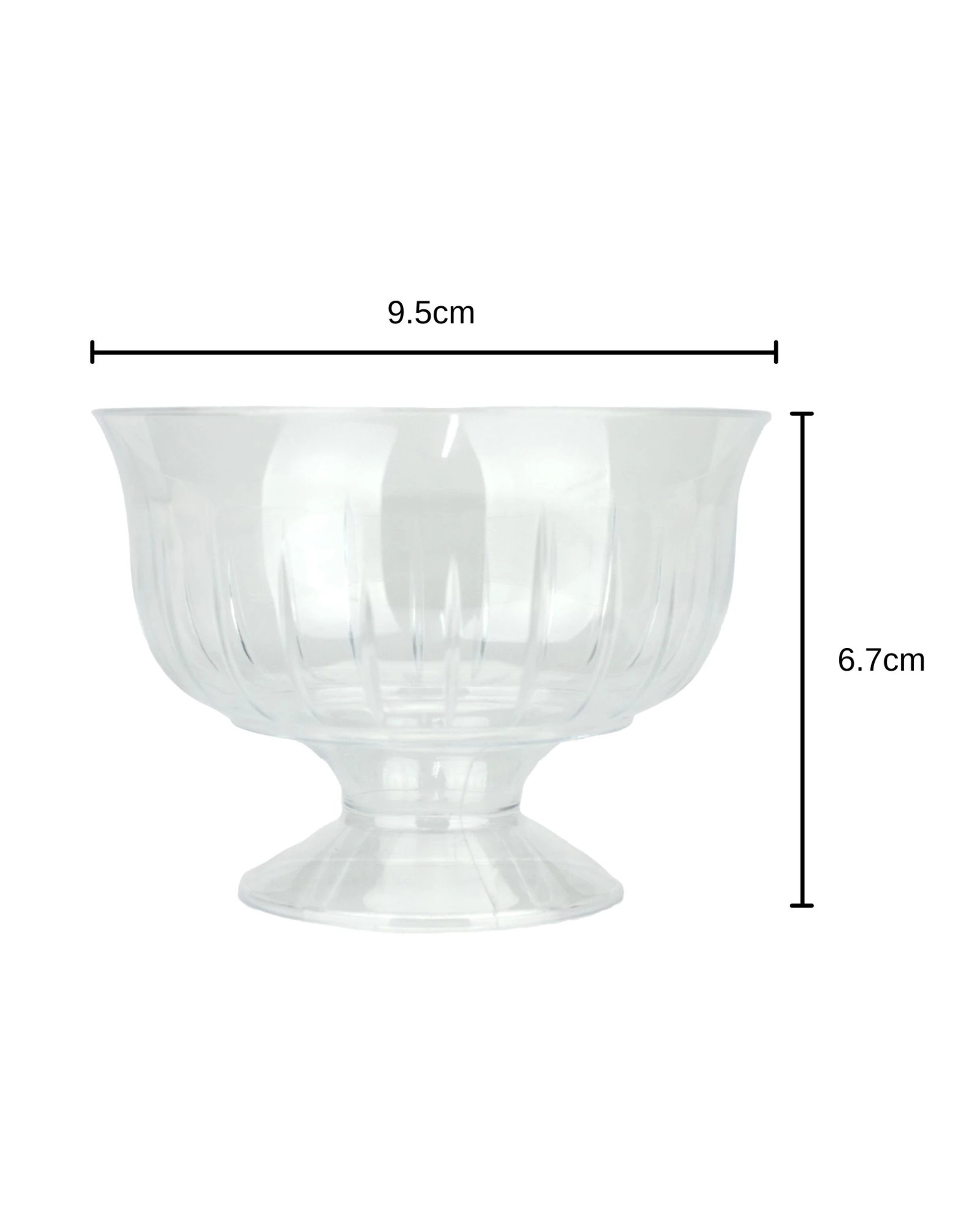 2 Partyware Clear Ice Cream Cups Pack of 6, 2 of 2