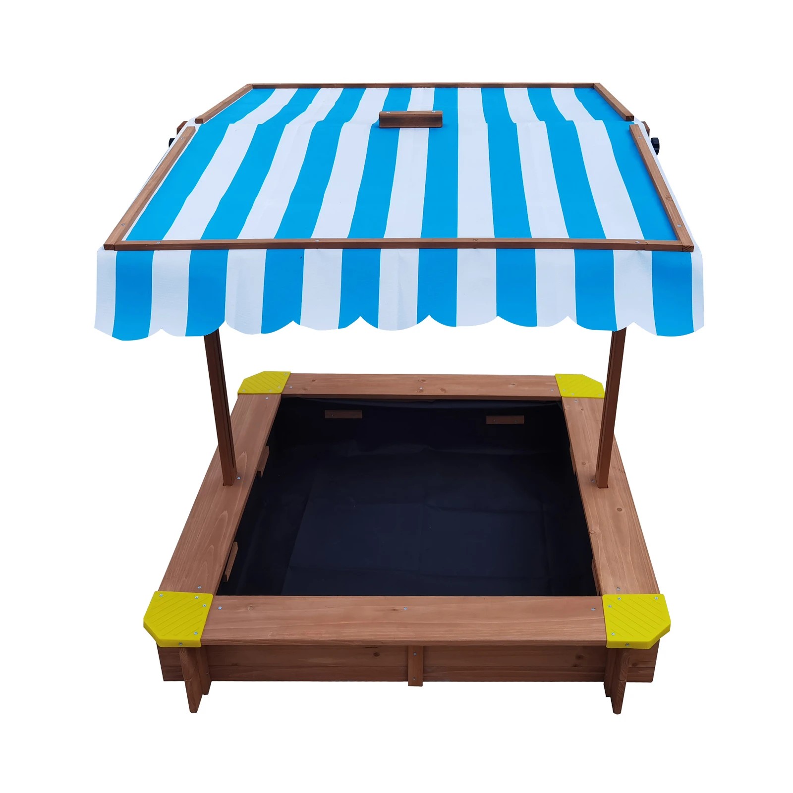 6 Mazam Kids Sandpit Outdoor Toys Wooden Sandbox Beach Play Box Children Canopy
 - multi, 6 of 10