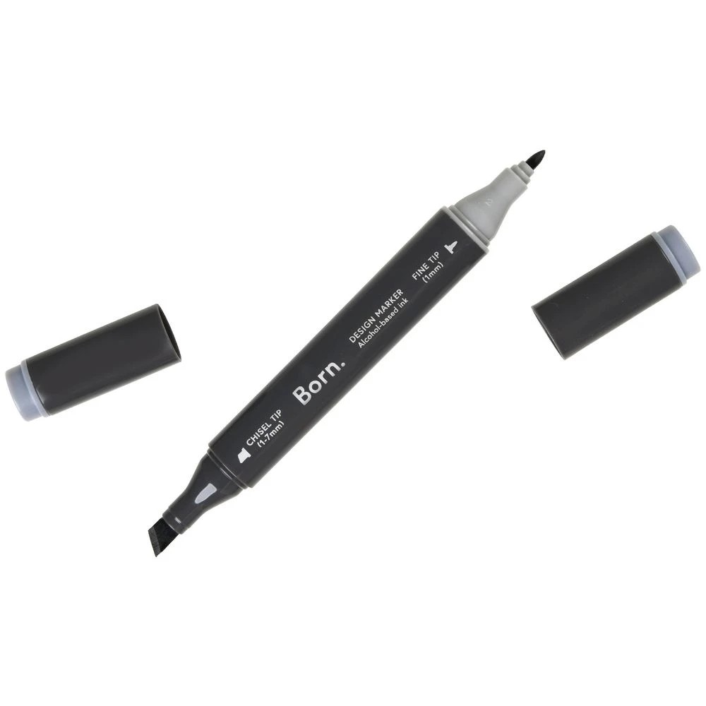 3 Born Professional Dual-Tip Artist Marker Cool Grey BG081, 3 of 4