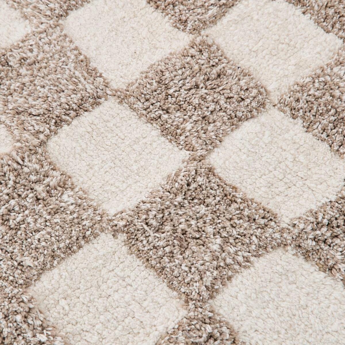 4 Checkerboard Rug - Beige, Extra Large - 270cm x 180cm, 4 of 7