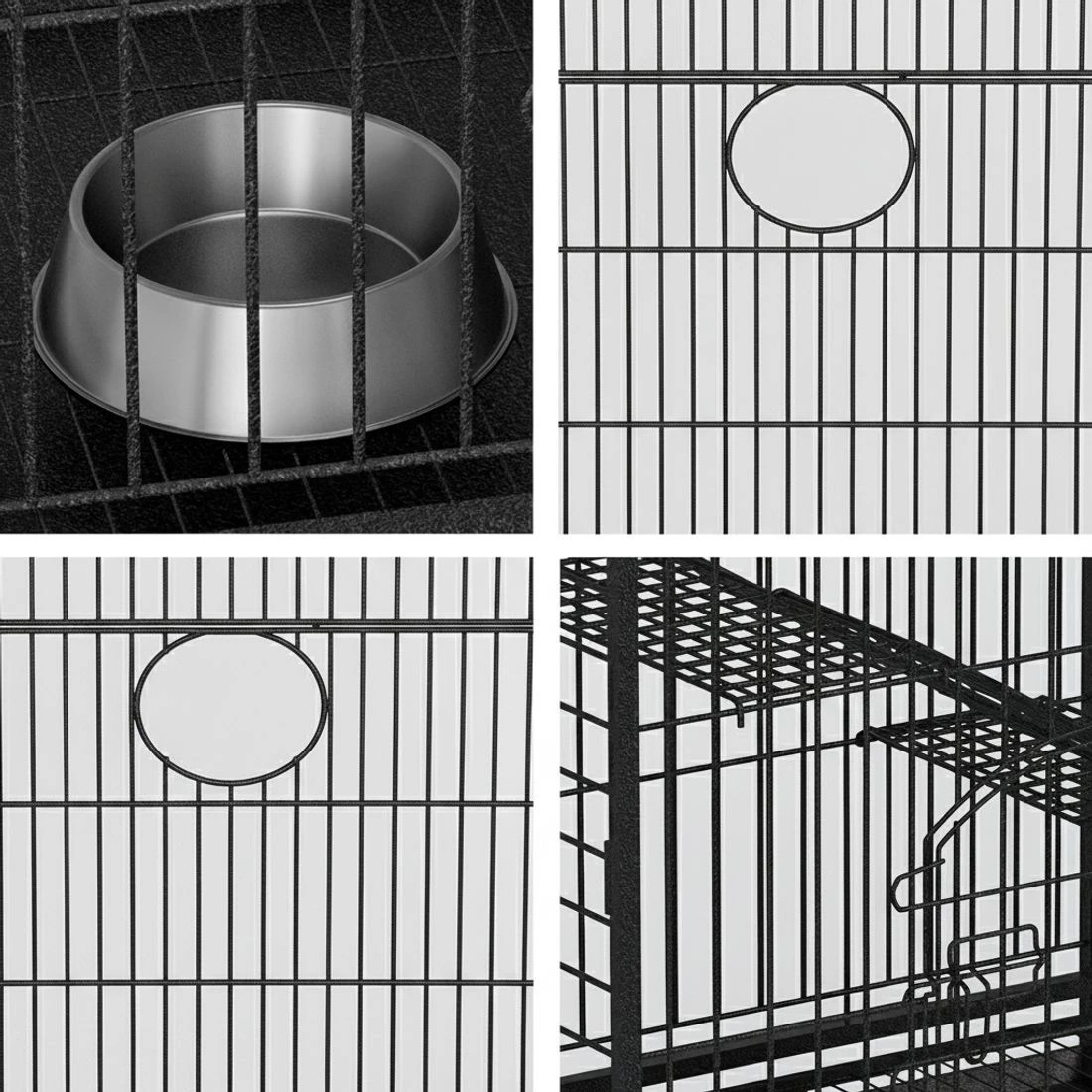 5 i.Pet Rabbit Cage Indoor Hutch Guinea Pig Bird Ferret Cat Hamster 110cm 4 Level - Black, 5 of 6