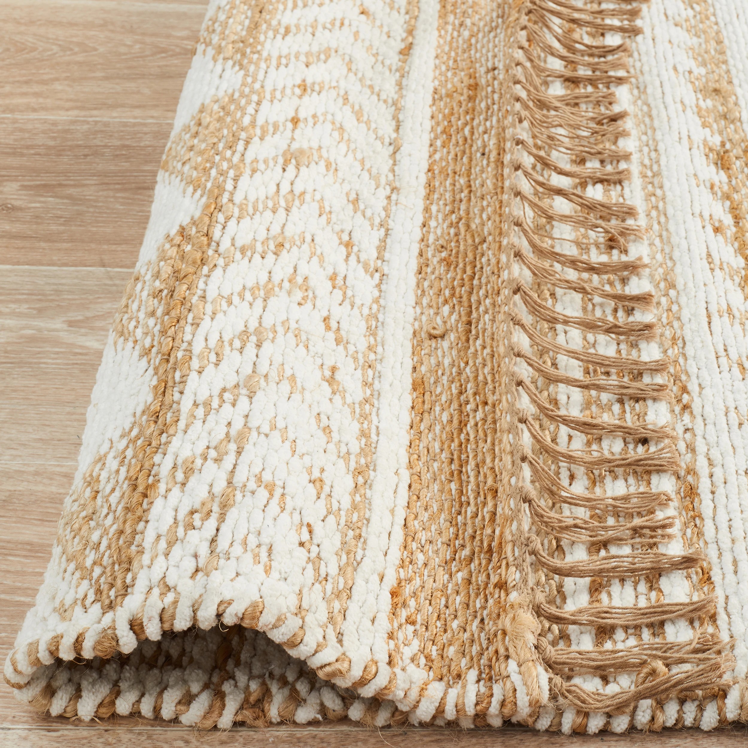 6 Common Ground Rugs Promenade 333 220x150cm - Medium Hand Loomed Rug - Natural, 6 of 7