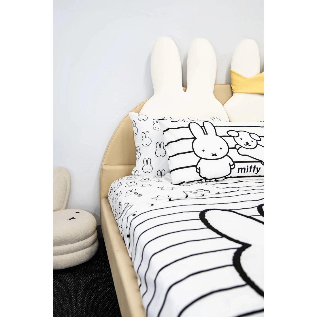 1 Miffy Kids Quilt Cover Set - White, 1 of 4