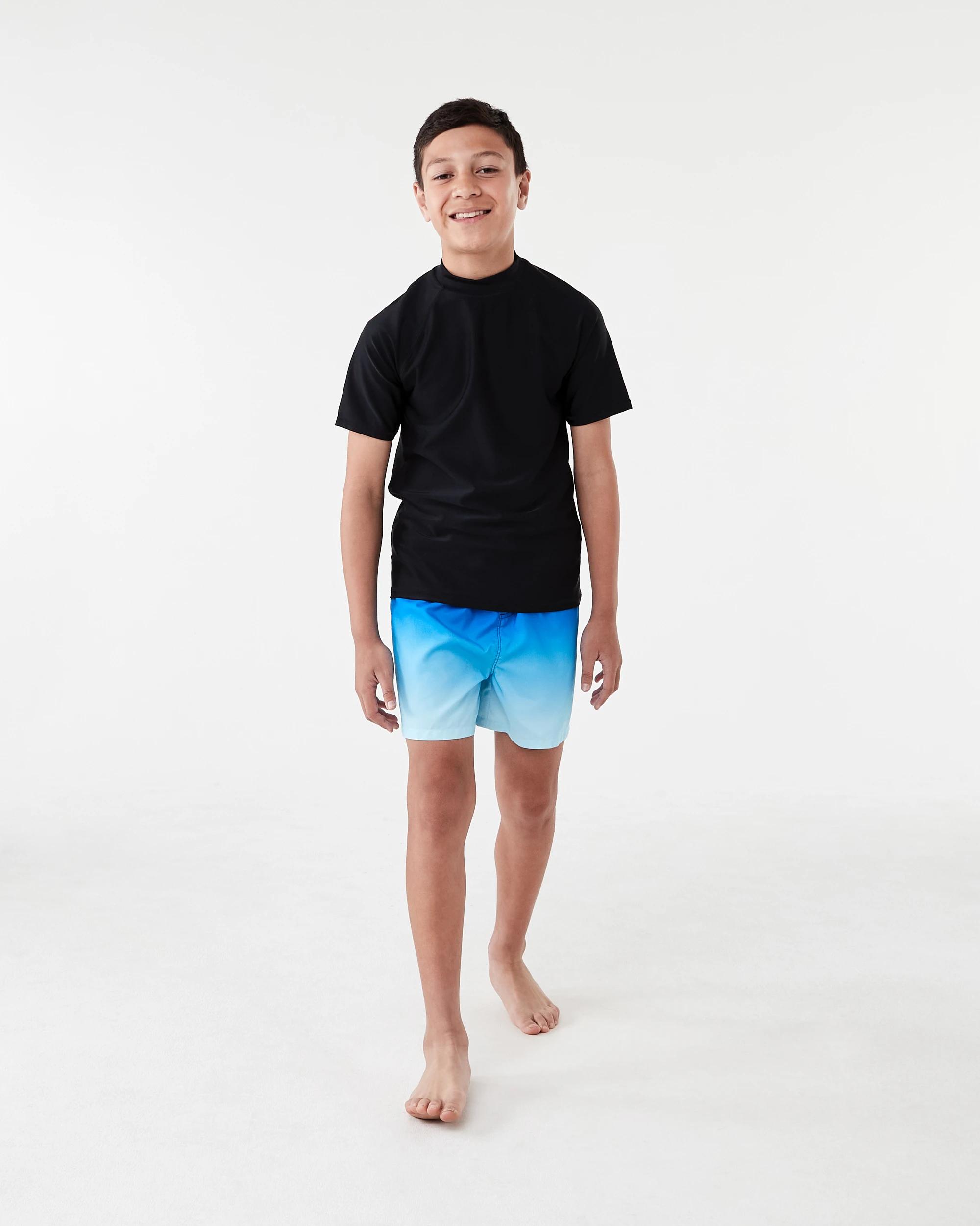 4 Print Swim Shorts OCEAN OMBRE CRYSTALLY BLUE, 4 of 5