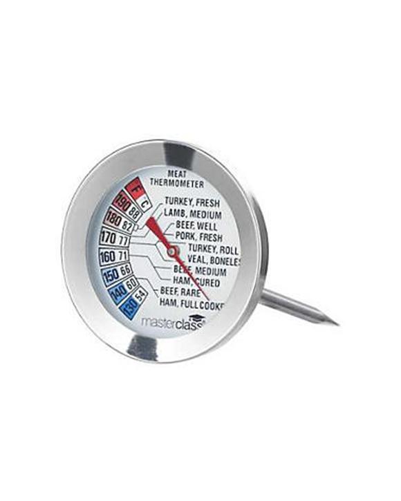 Mastercraft Stainless Steel 13.5cm Precision Kitchen Cooking Meat Thermometer - Silver