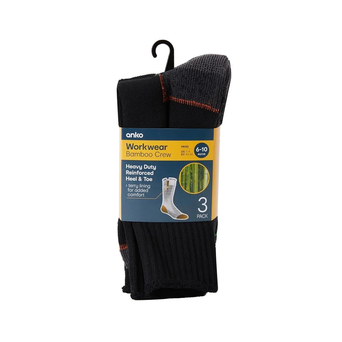 3 3 Pack Bamboo Socks BLACK, 3 of 3