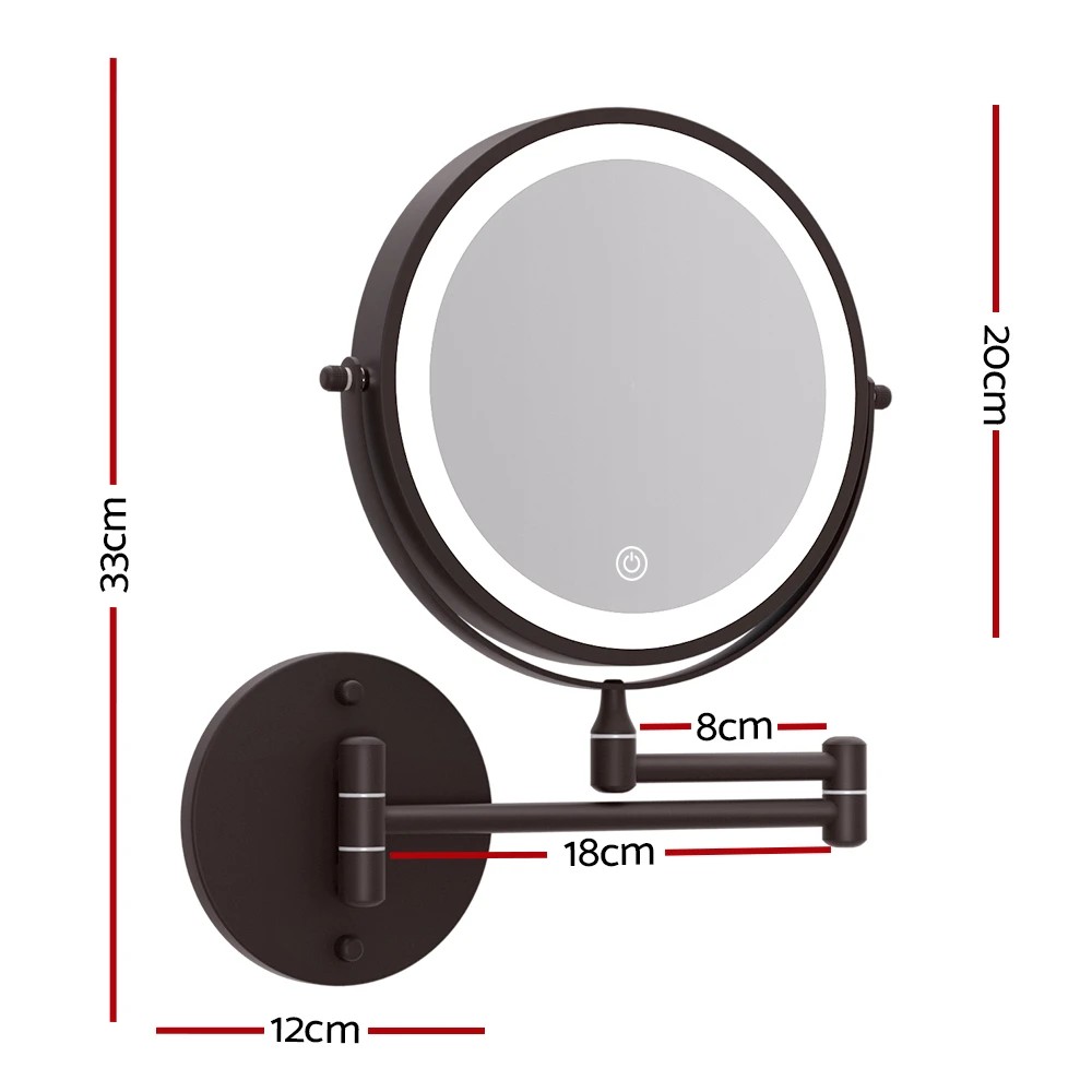 2 Embellir Extendable Makeup Mirror 10X Magnifying Double-Sided Bathroom - Multi, 2 of 6