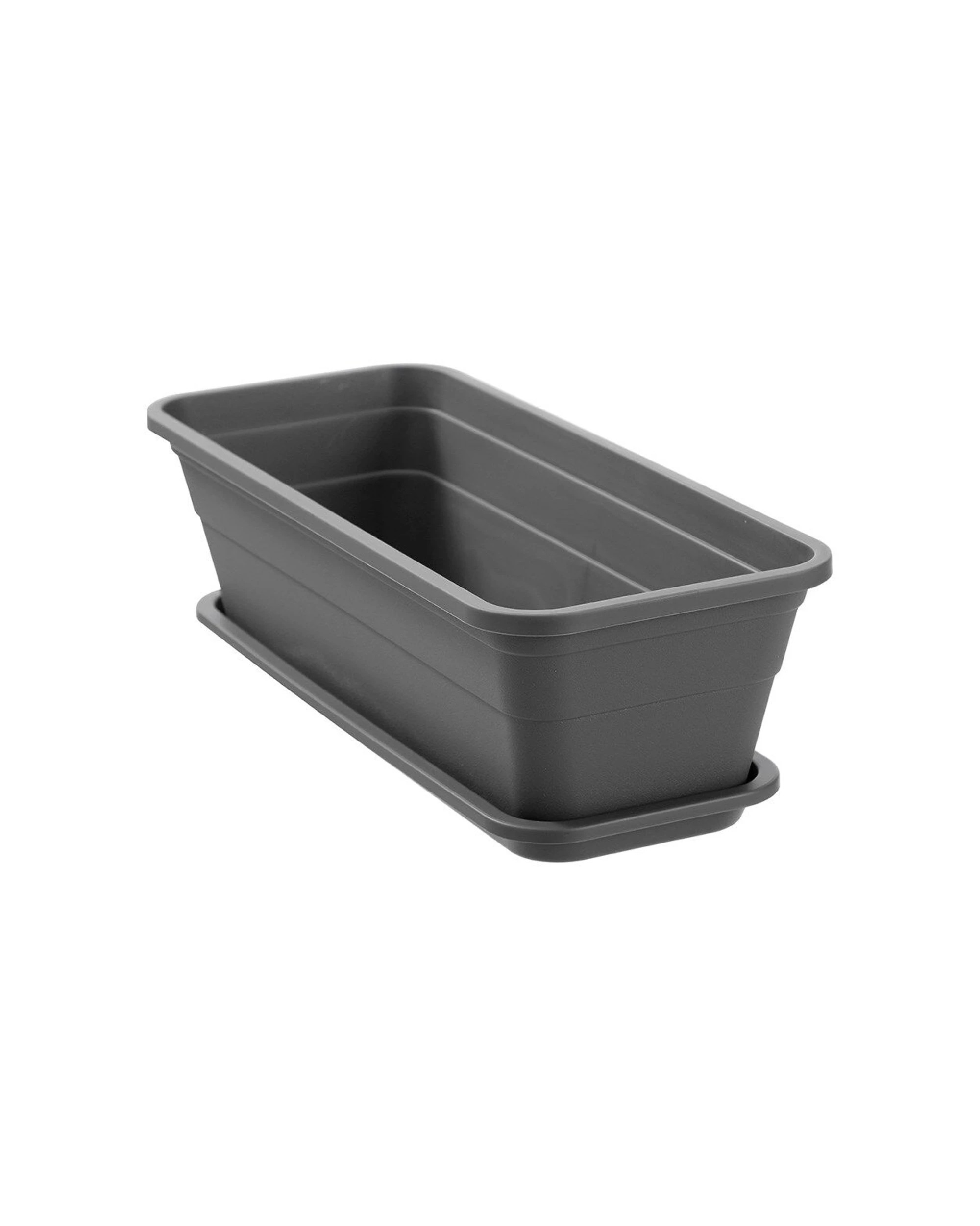 6 Boxsweden Classic Plastic Planter Rect With Saucer Durable 44cm - Multi, 6 of 8