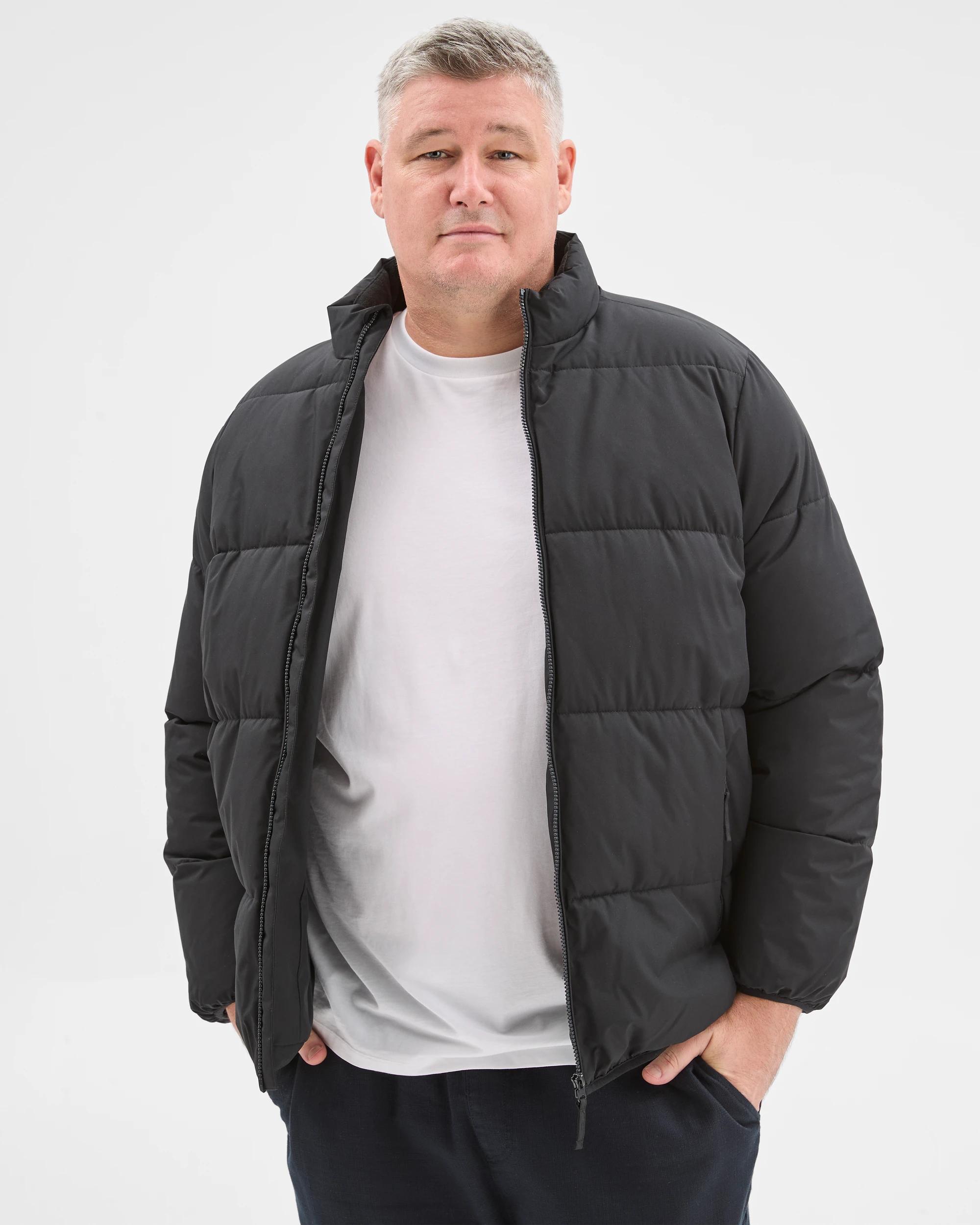 3 Target Man Long Sleeve Puffer Jacket BLACK, 3 of 6